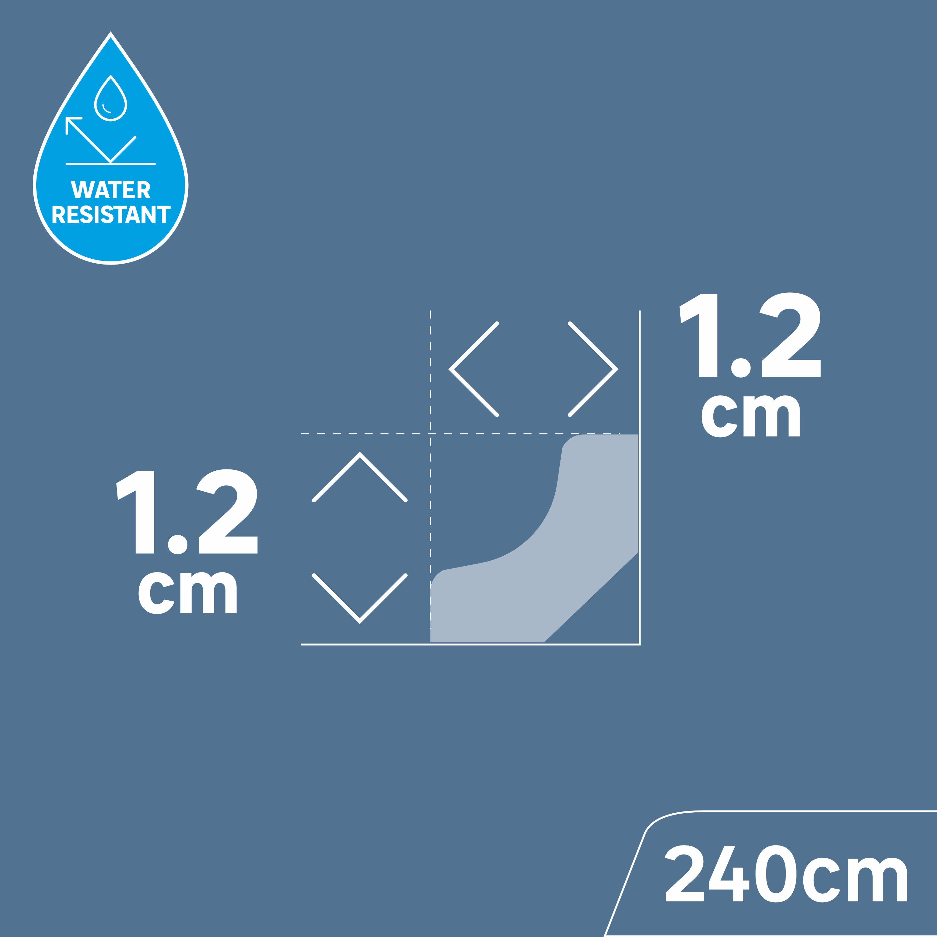 Ćwierćwałek PCV biały wewnętrzny 12x12x2400 mm Artens - 2