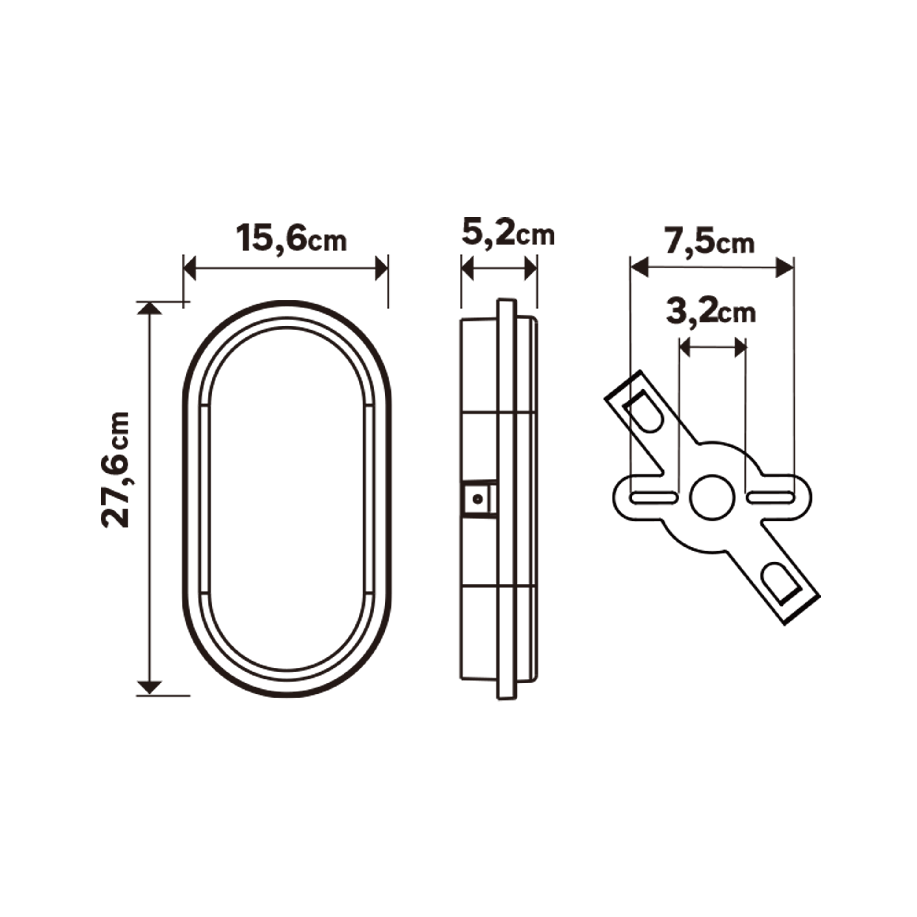 Hublot extérieur IP65 Led oval H.27 cm 2160 Lm blanc neutre, Ezy blanc INSPIRE - 5