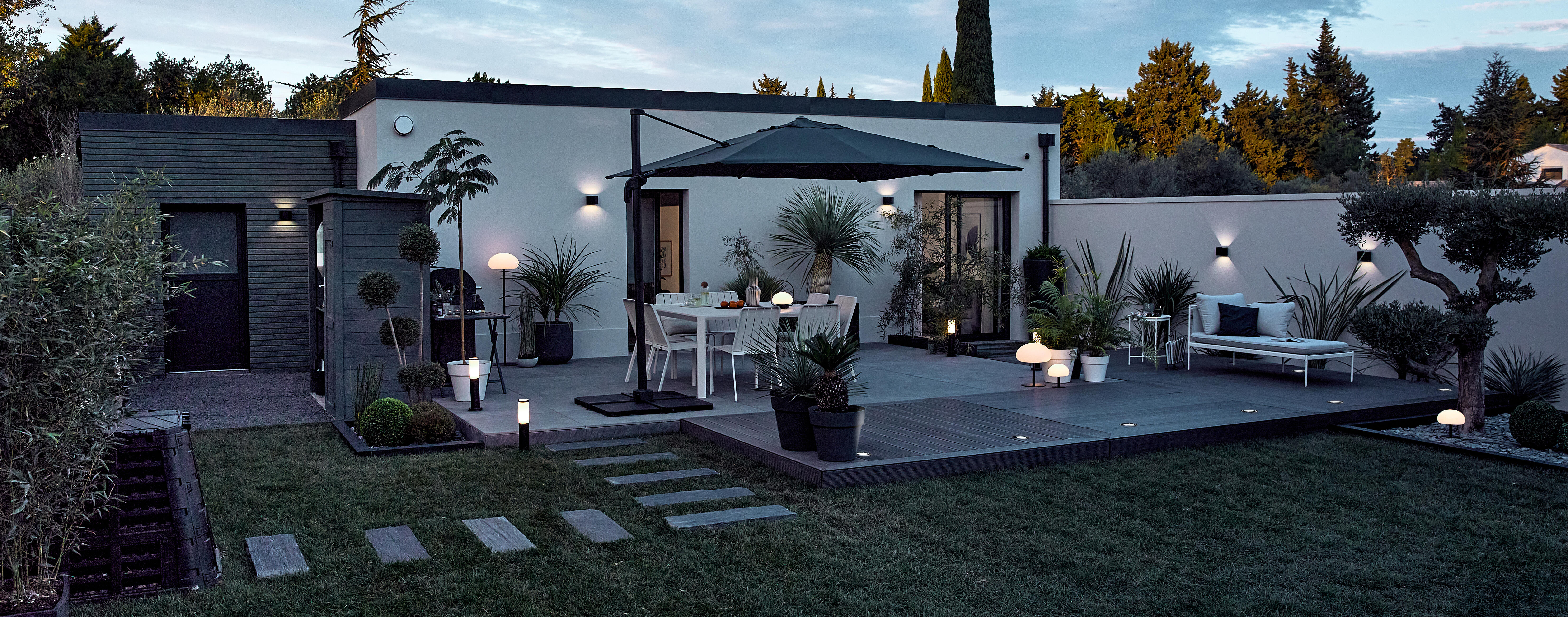 Chapéu de sol NATERIAL AURA ANTRACITE 290X290CM - 15