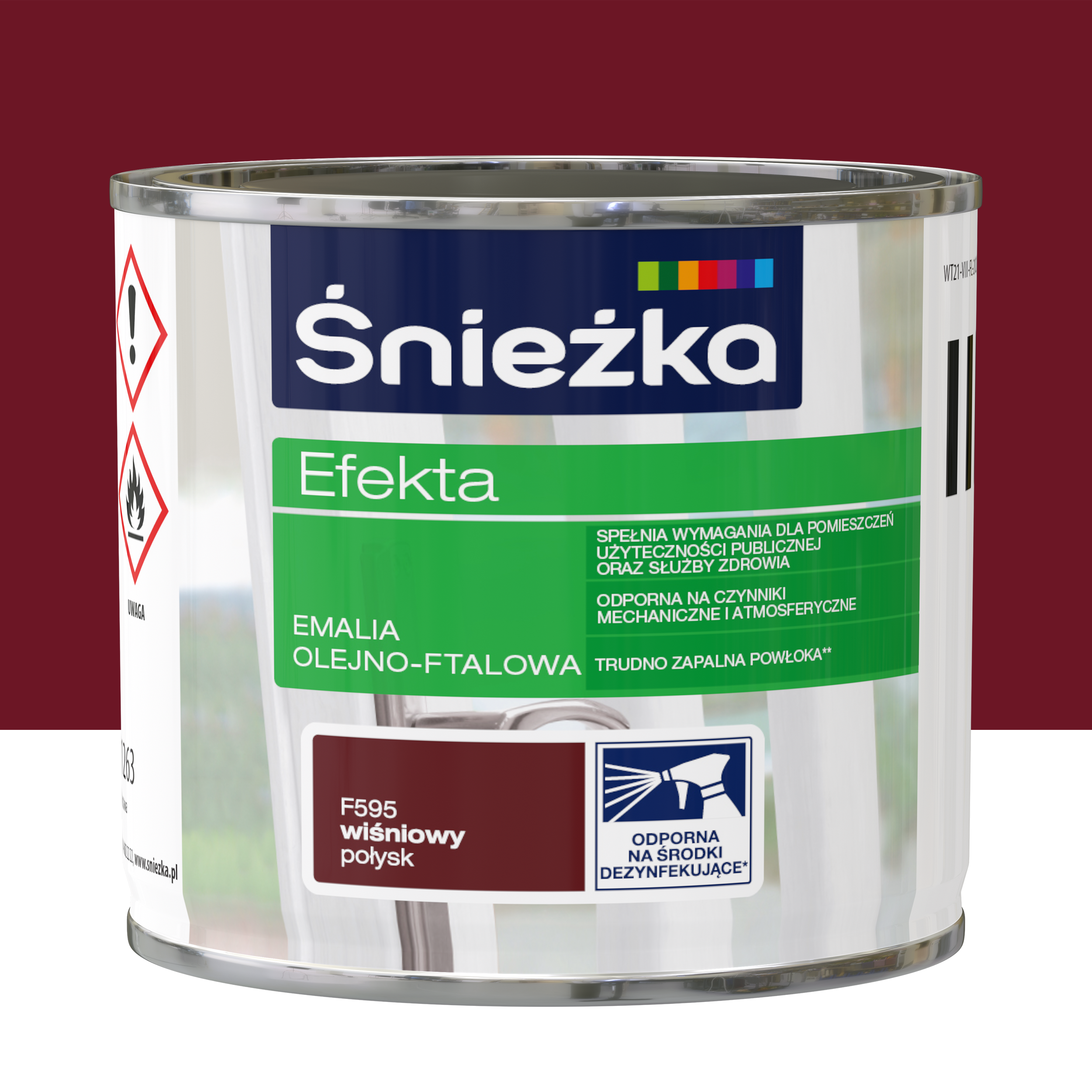 Emalia EFEKTA 0.25 l Wiśniowy Połysk ŚNIEŻKA