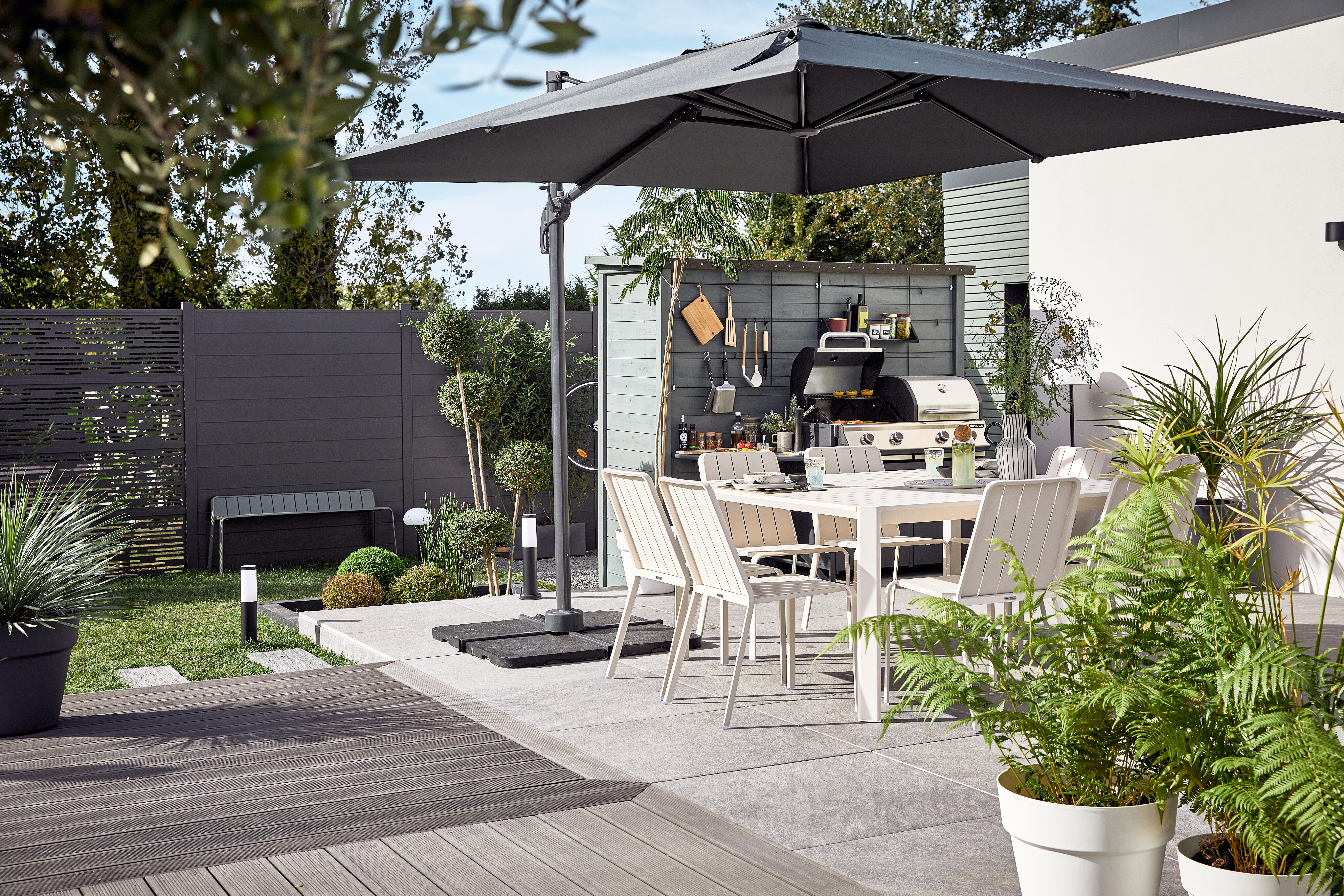 Chapéu de sol NATERIAL AURA ANTRACITE 290X290CM - 10