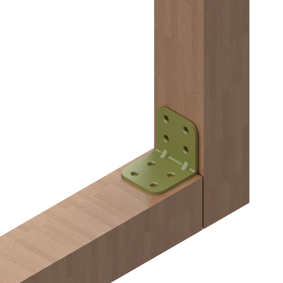 Piastra angolare STANDERS in acciaio zincato bianco L 30 x H 30 X Sp 2 mm - 3