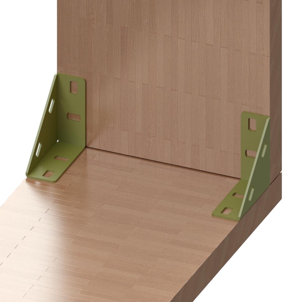 Piastra angolare STANDERS in acciaio zincato bronzo L 50 x H 20 X Sp 1.5 mm - 2