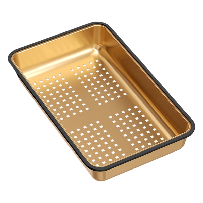 Wkładka ociekowa do zlewozmywaka 380 x 230 mm miedziana Quadron