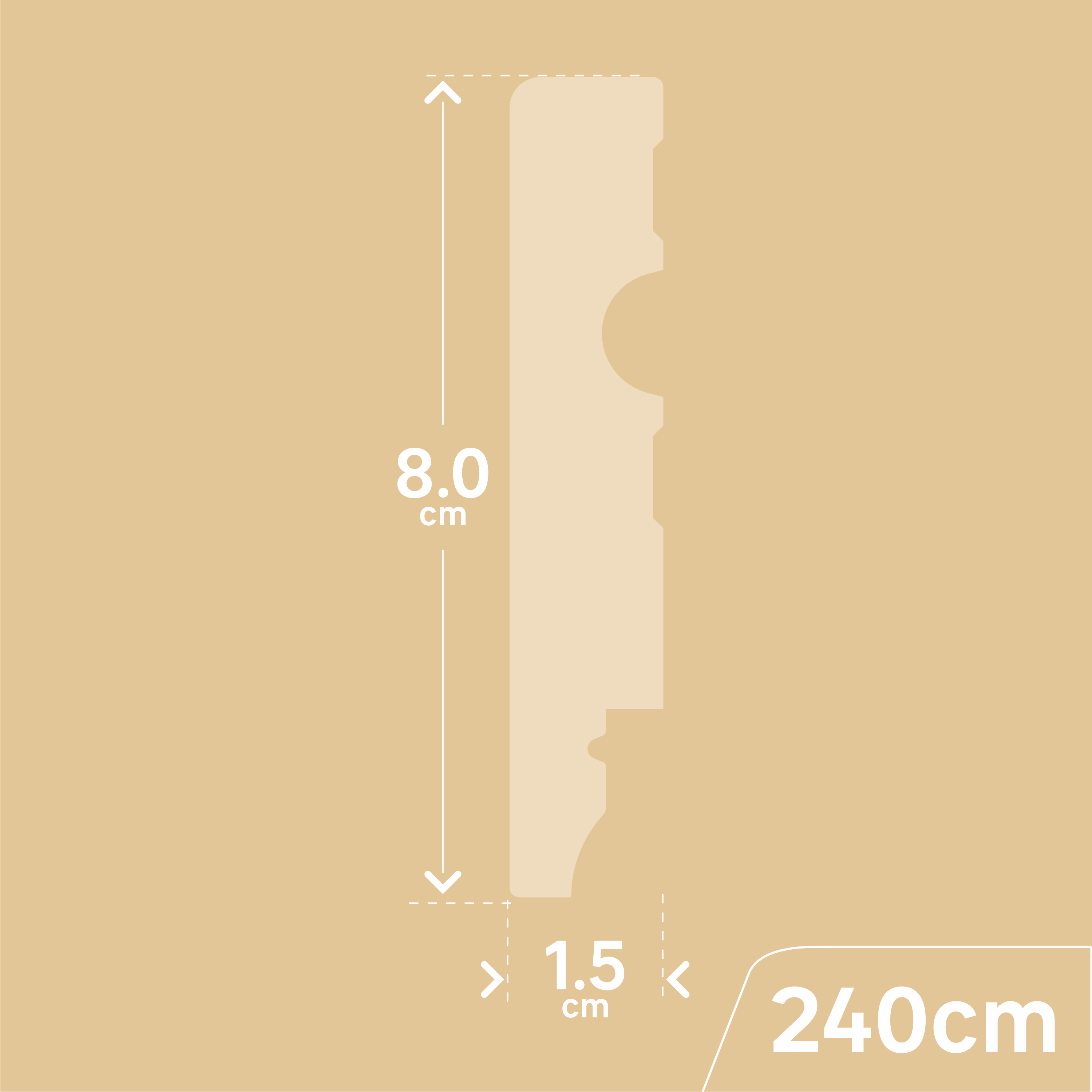 Listwa przypodłogowa MDF Dunmor 8 cm Artens - 6