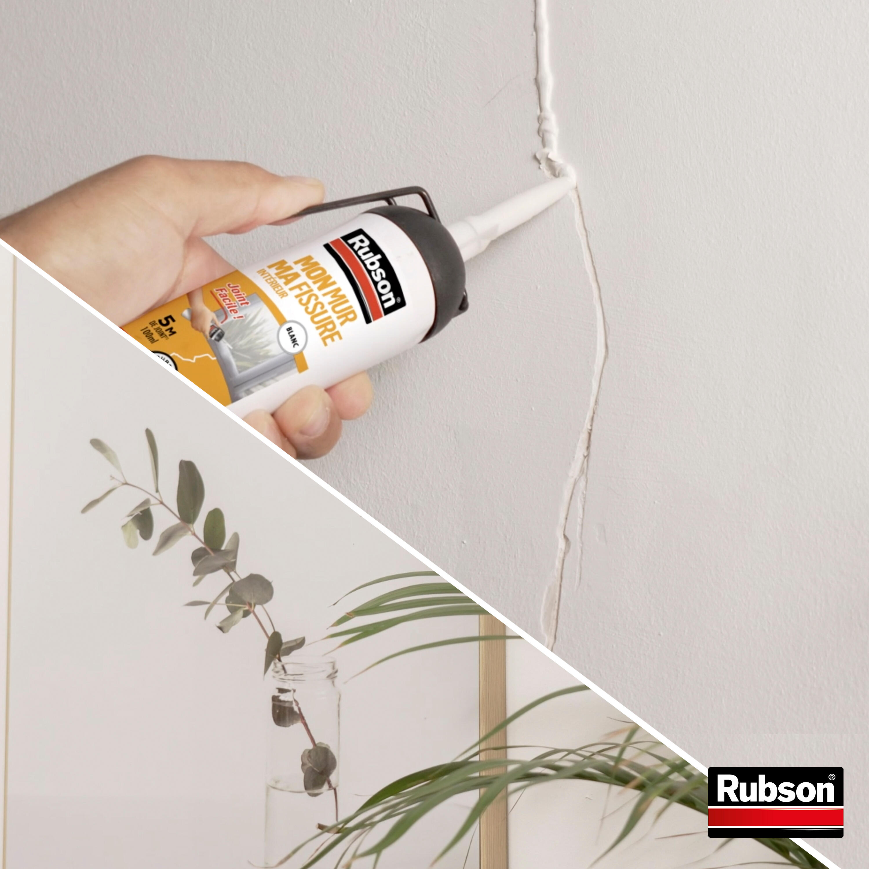 Mastic d'étanchéité Mon mur, ma fissure RUBSON blanc 100ml - 4