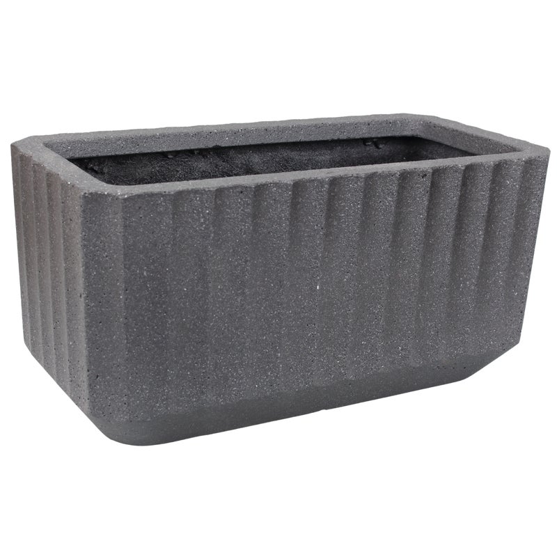 Donica prostokątna Allegory Rayo 80x40 cm antracytowa Cermax