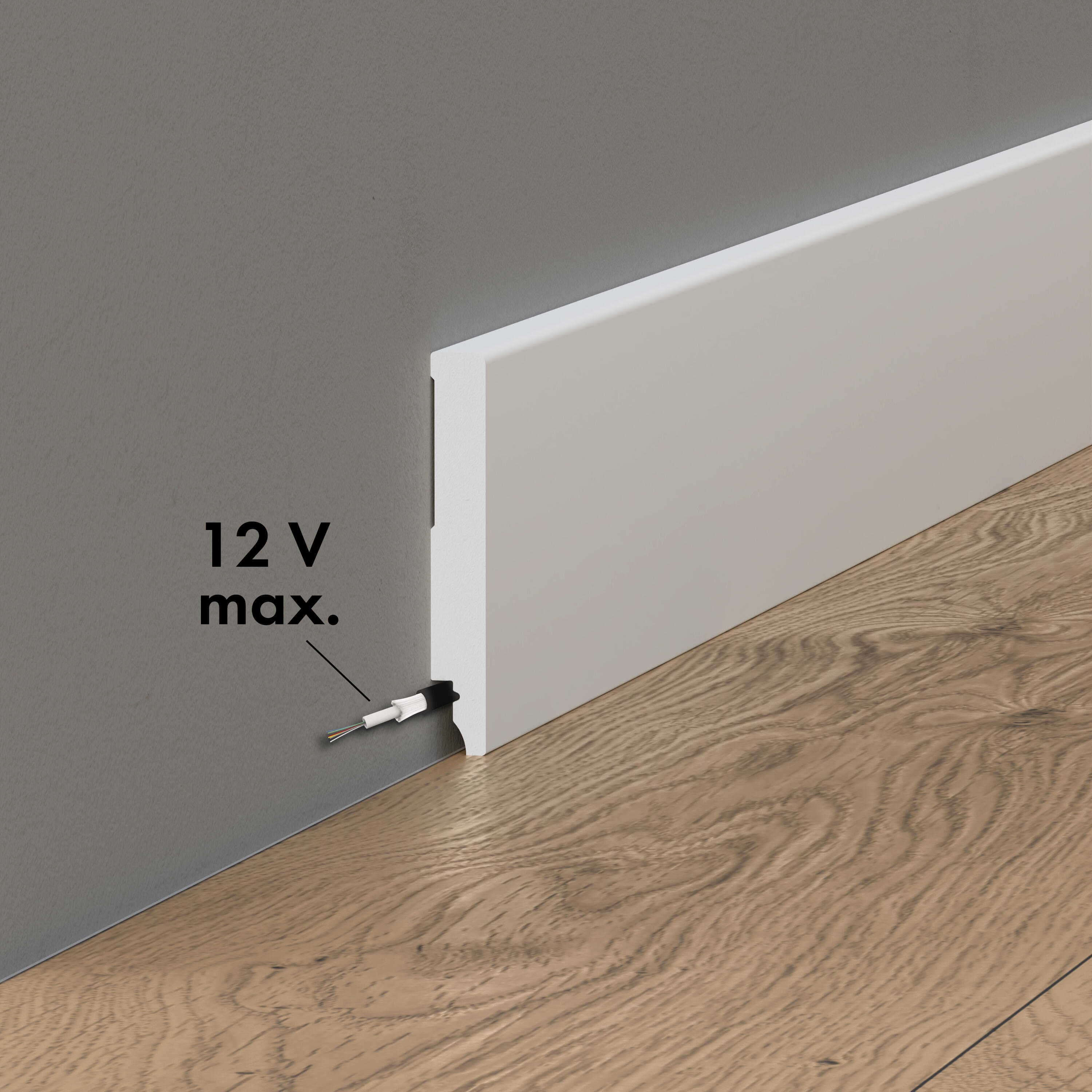 Listwa przypodłogowa polistyrenowa XPS Biała 10 cm Artens - 5