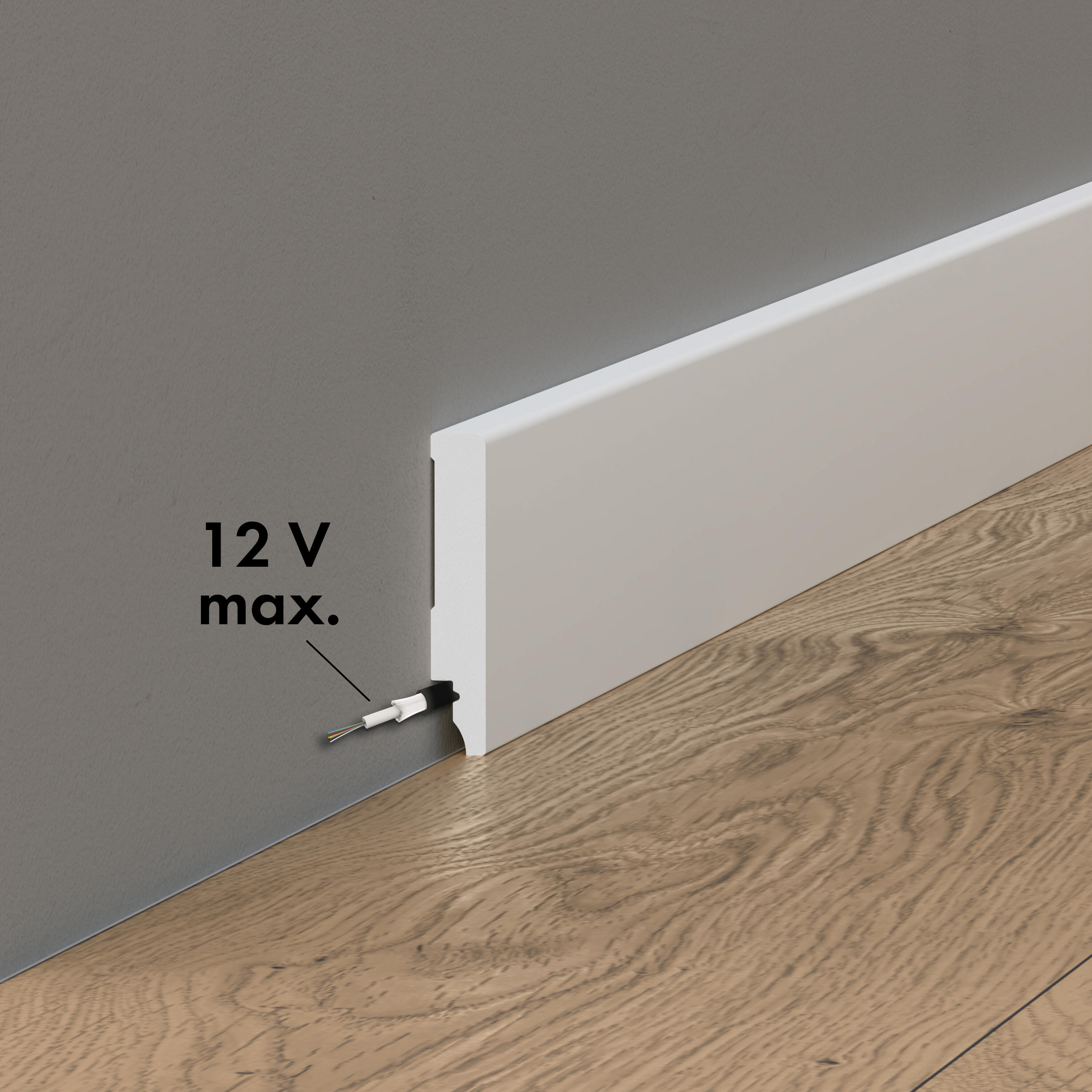 Listwa przypodłogowa polistyrenowa XPS biała 8 cm Artens - 6