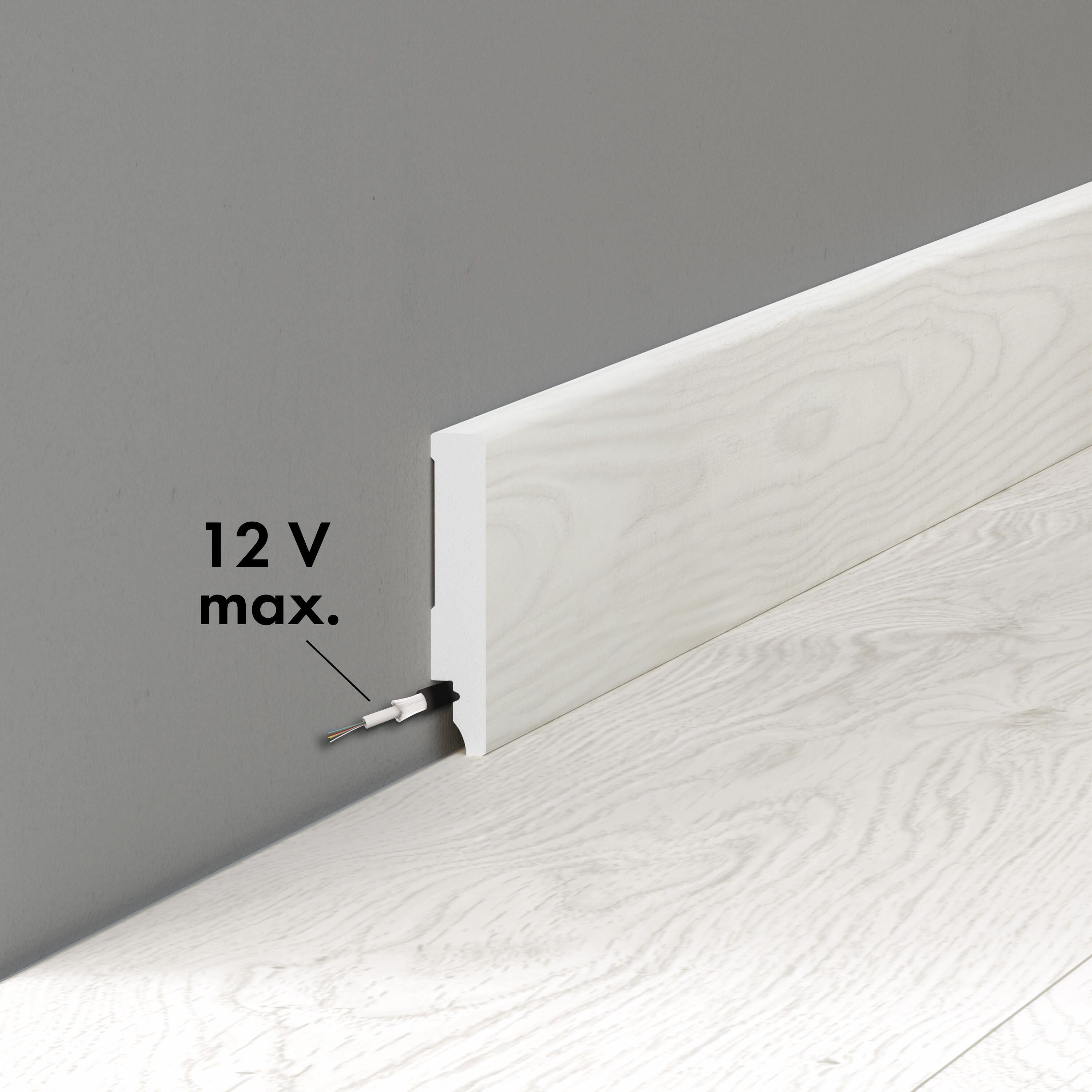 Listwa przypodłogowa polistyrenowa XPS Nibet 8 cm Artens - 4