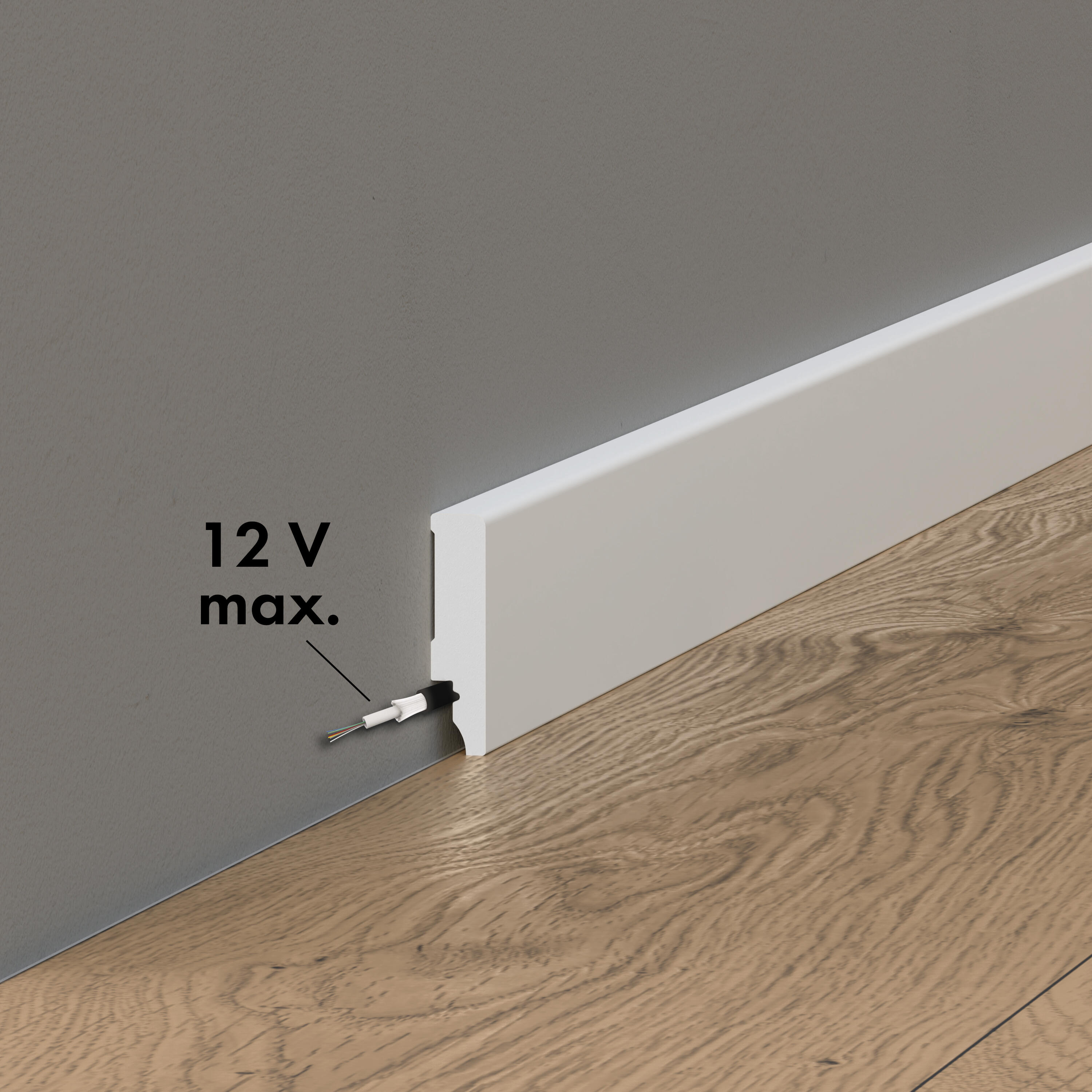 Listwa przypodłogowa polistyrenowa XPS biała 6 cm Artens - 4