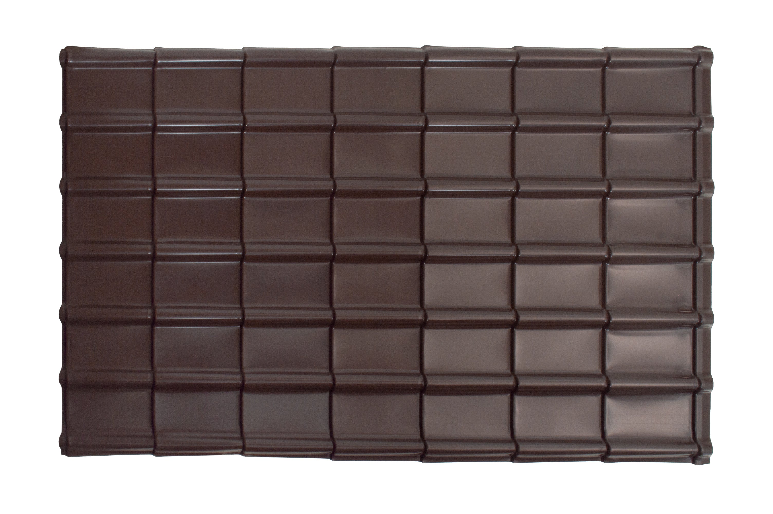 Feuille imitation tuile PVC ondulé marron l.1180 x L.1840mm RENOLIT - 4