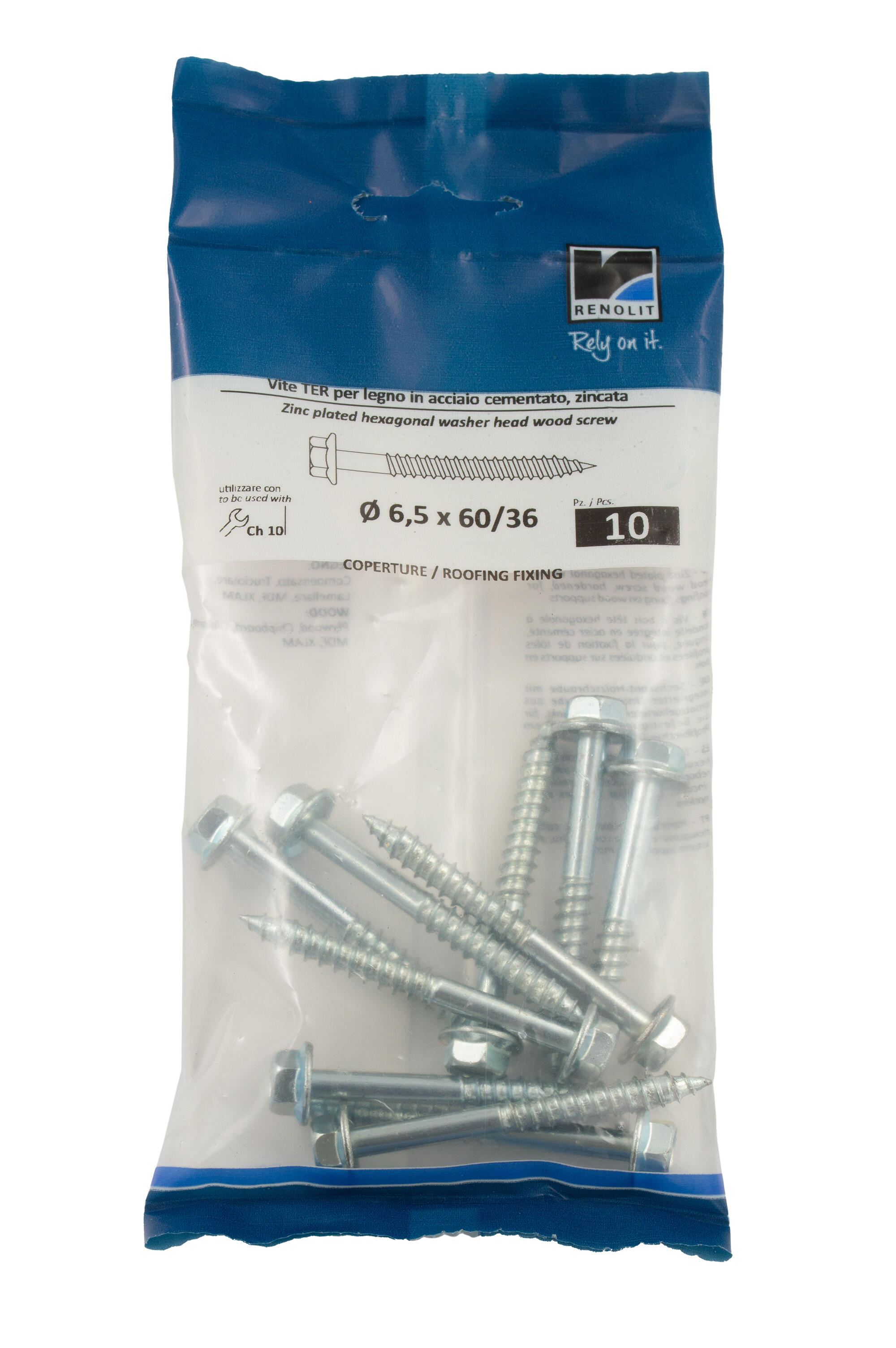 Kit de 10 vis bois 6.5 x 60 mm Lafrancese/Ecolina RENOLIT - 3