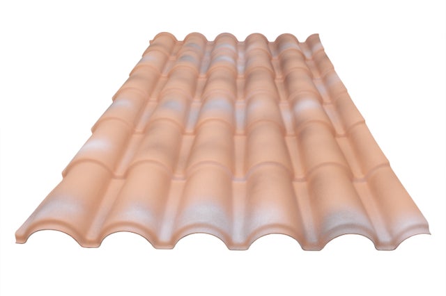 Feuille imitation tuile PVC ondulé marron l.980 x L.1840mm RENOLIT