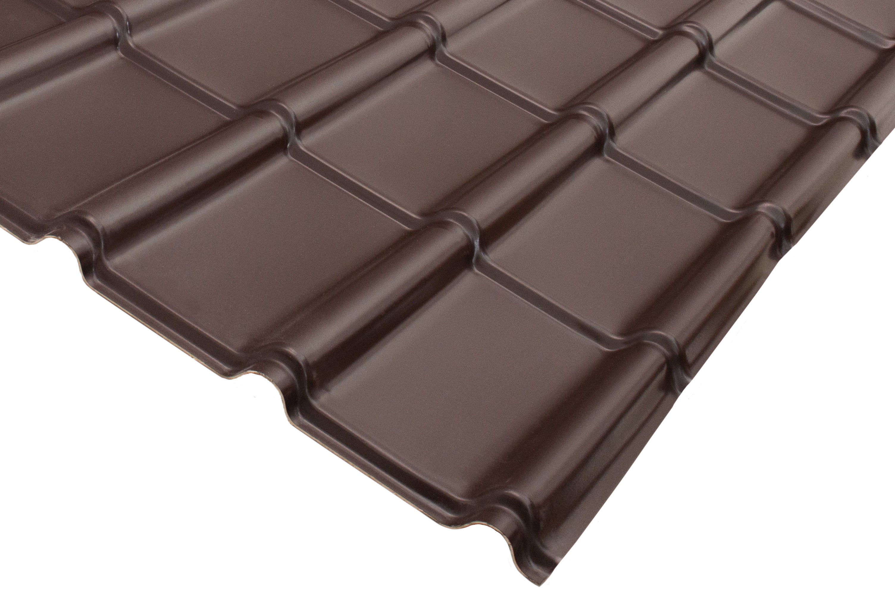 Feuille imitation tuile PVC ondulé marron l.1180 x L.1840mm RENOLIT - 3