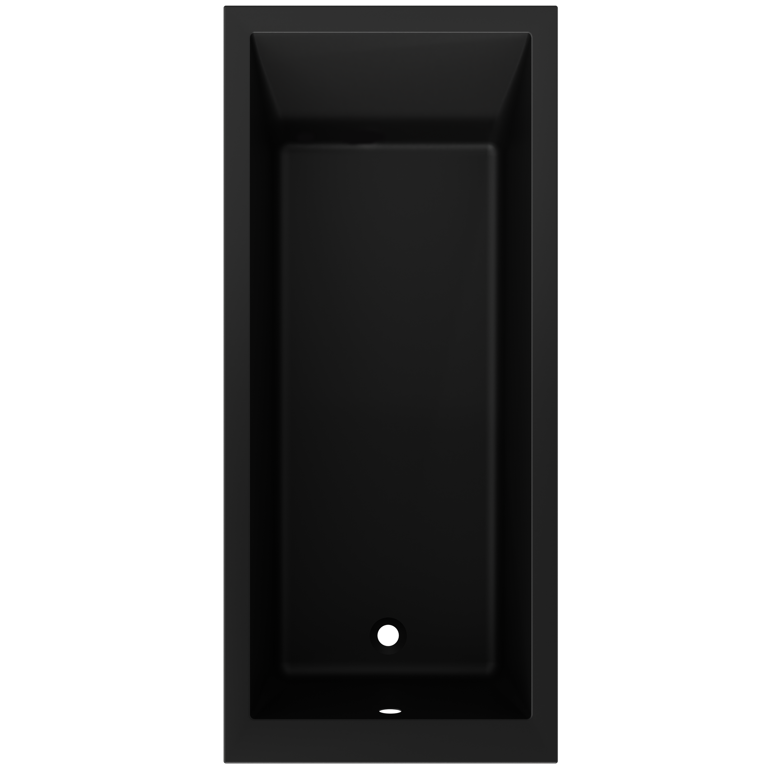 Wanna prostokątna Square czarny mat 140 x 75 cm Sensea