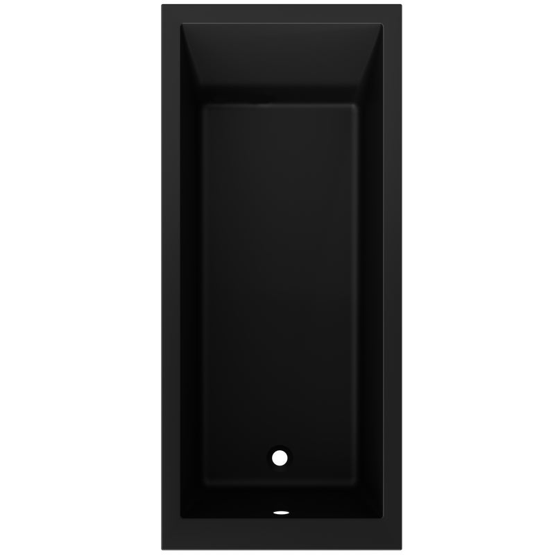 Wanna prostokątna Square czarny mat 140 x 75 cm Sensea