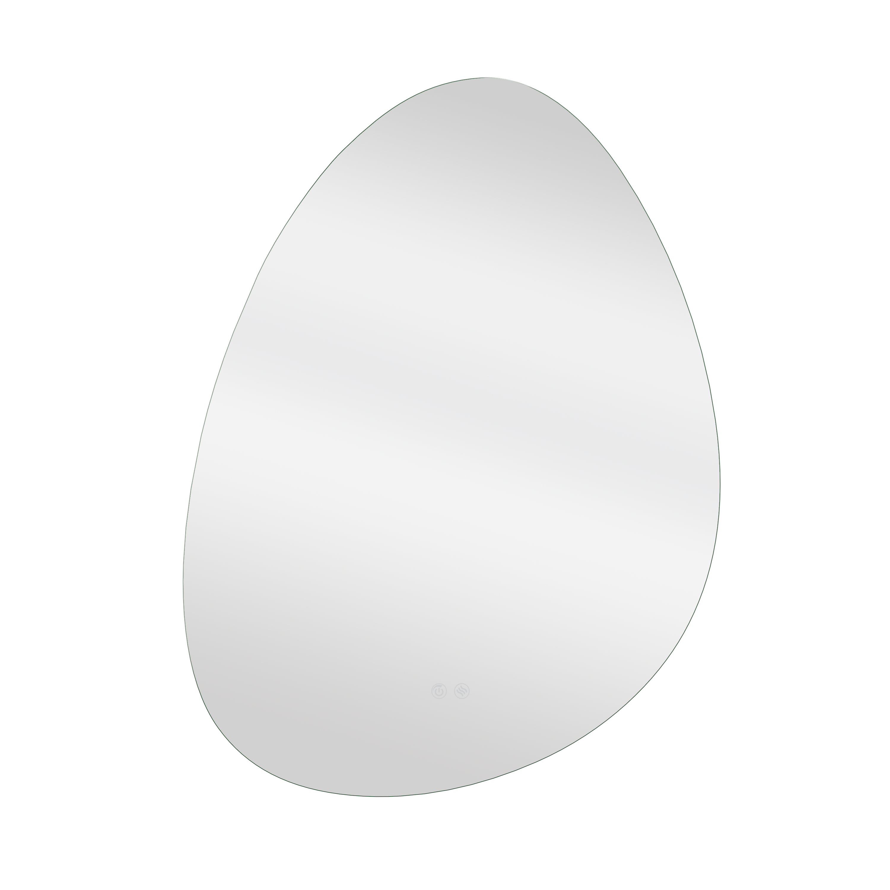 Specchio con illuminazione integrata bagno irregolare SENSEA L 60 x H 80 x P 3 cm grigio / argento - 9