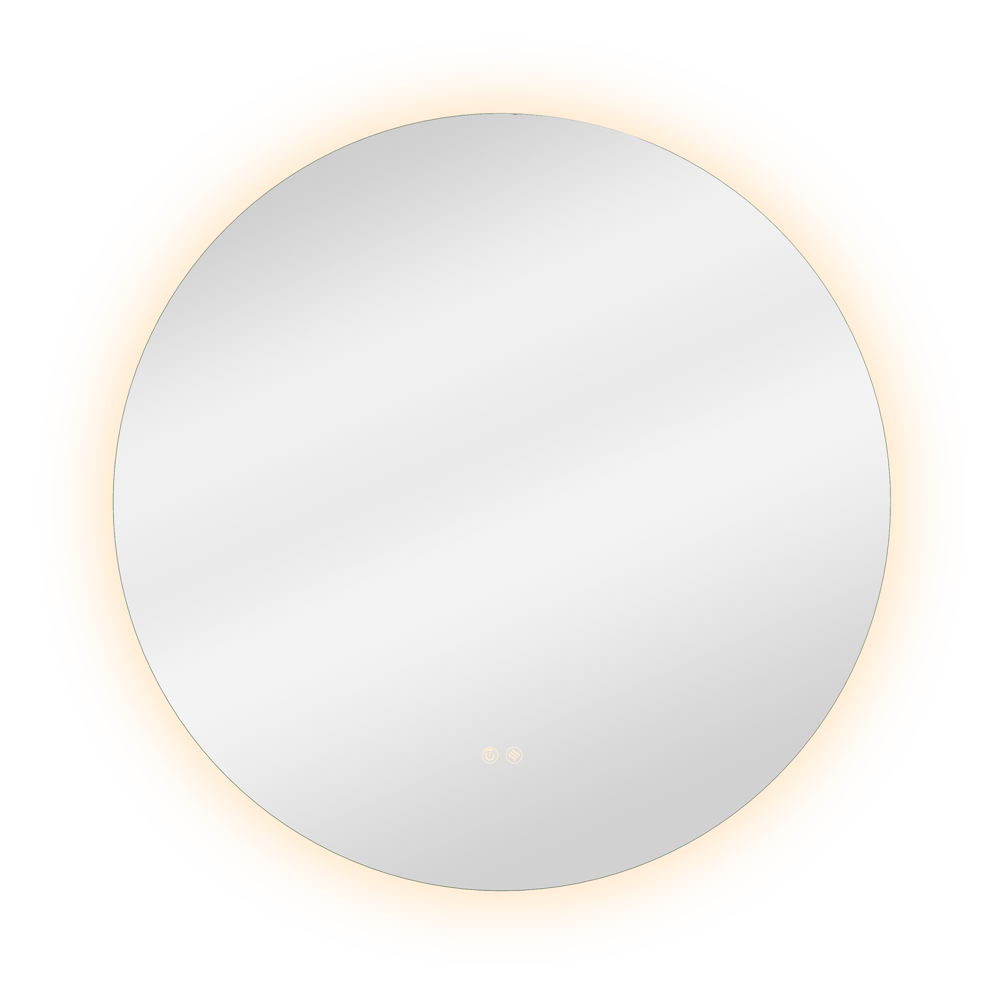 Specchio con illuminazione integrata bagno tondo Modern SENSEA L 80 x H 80 x P 3 cm grigio / argento - 8