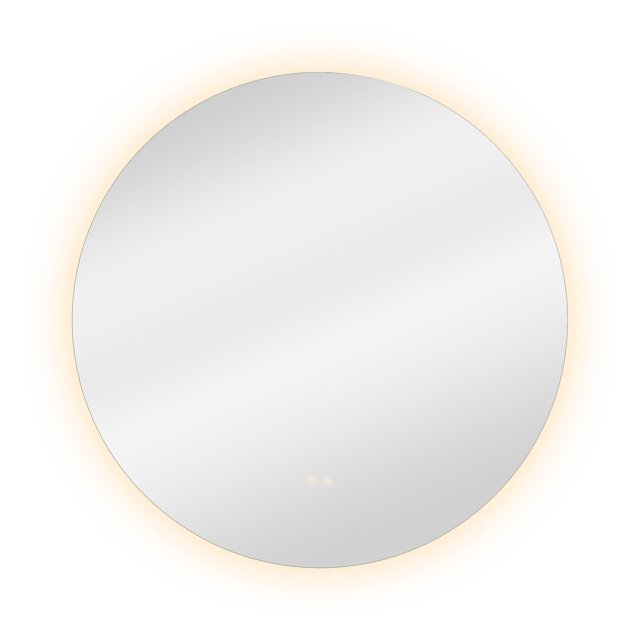 Specchio con illuminazione integrata bagno tondo Modern SENSEA L 80 x H 80 x P 3 cm grigio / argento