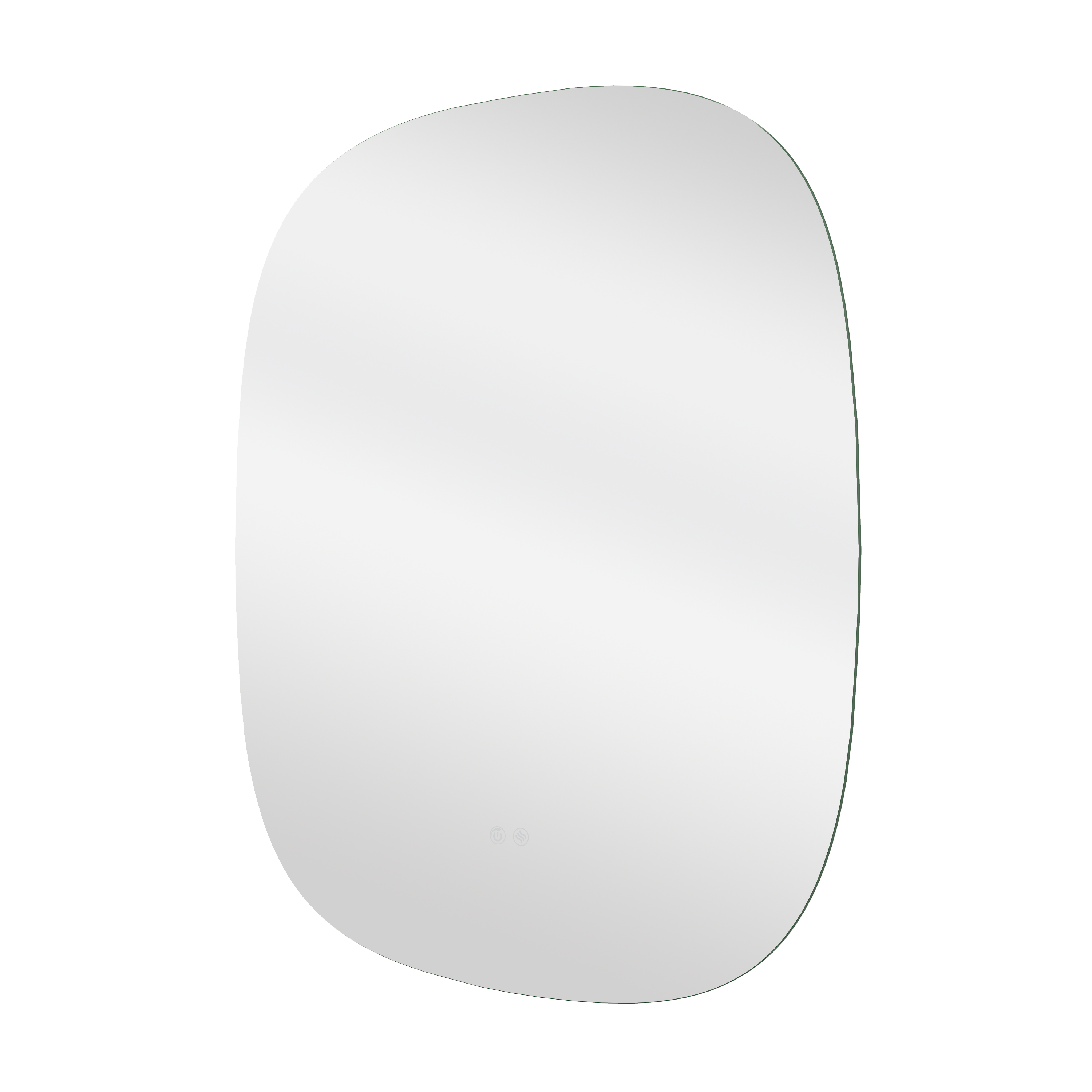 Espelho 65x80 cm iluminação led Sensea Modern Square Round - 2