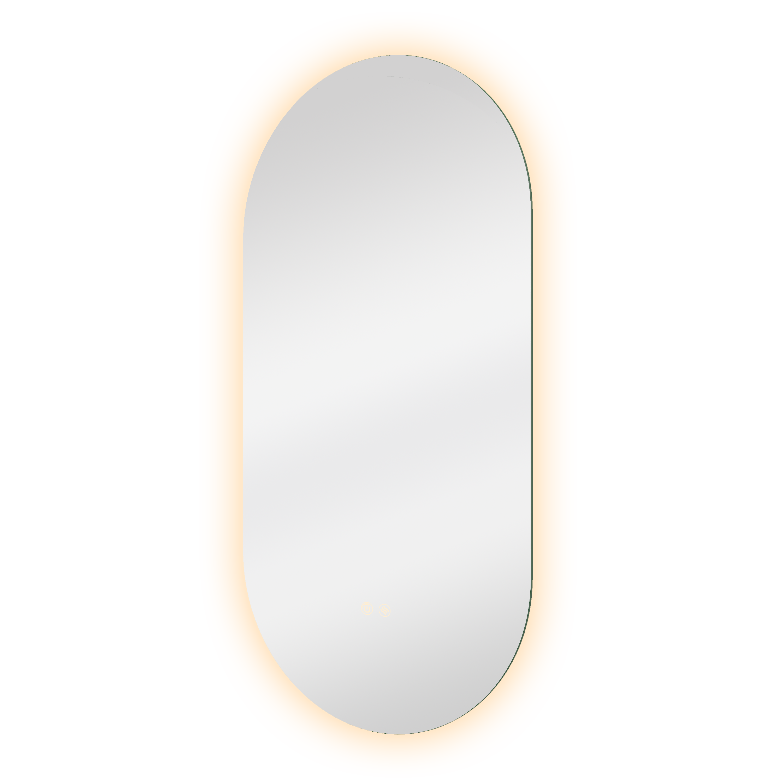 Espejo de baño con luz LED ambiente,  Modern Pill incoloro con antivaho, táctil 40x80cm - 13