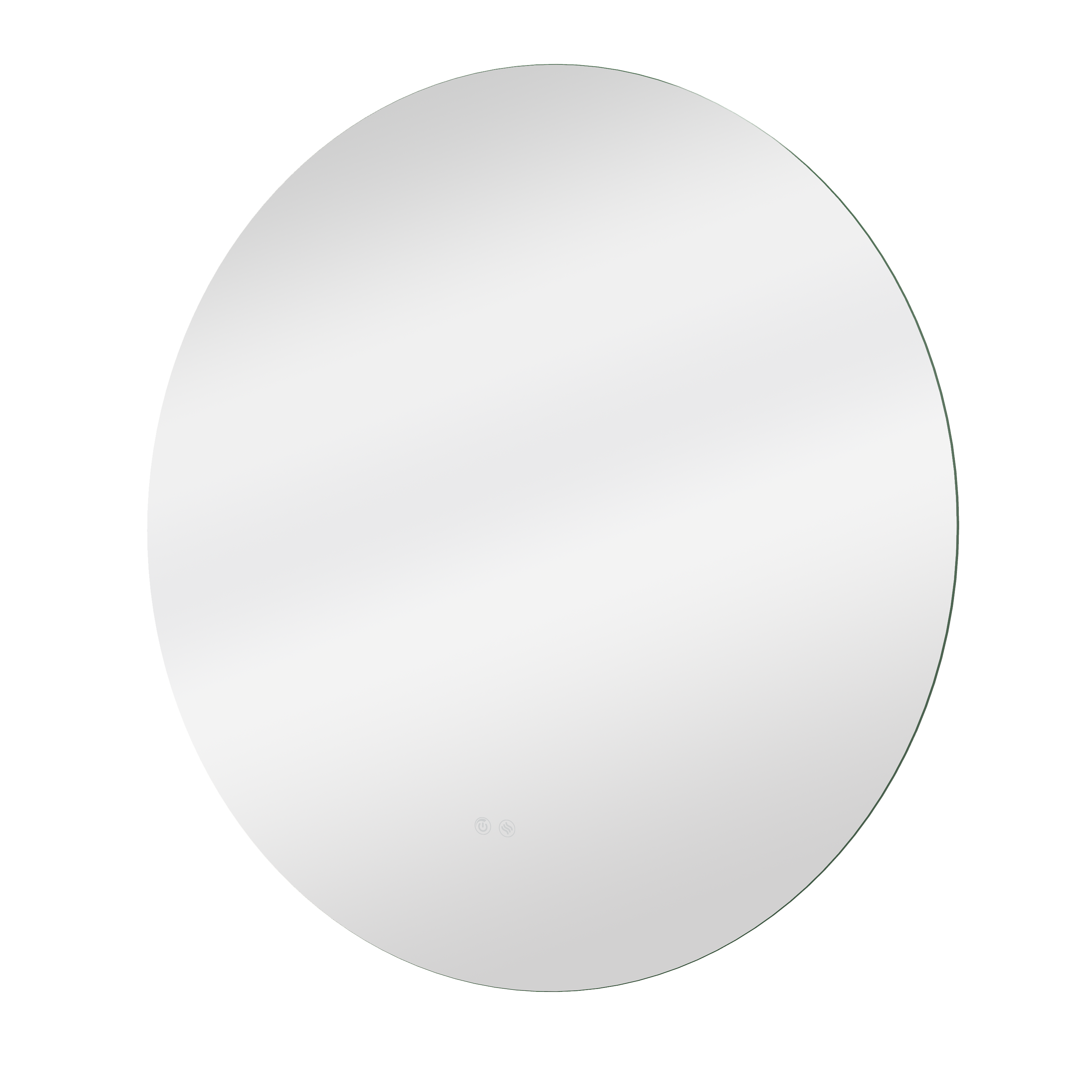 Specchio con illuminazione integrata bagno tondo Modern SENSEA L 80 x H 80 x P 3 cm grigio / argento - 7