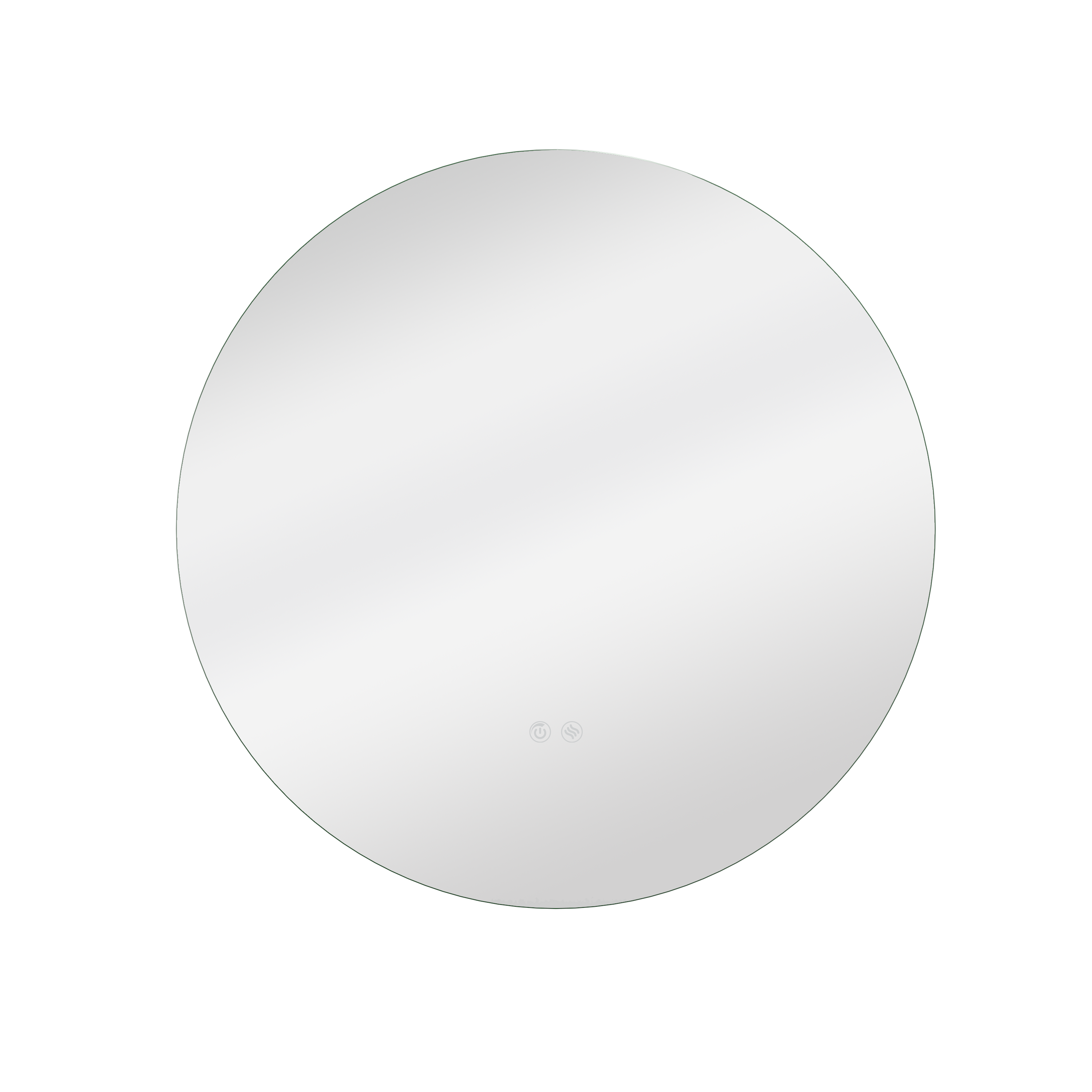 Espejo de baño con luz LED ambiente,  Modern Round incoloro con antivaho, táctil 60cm - 11