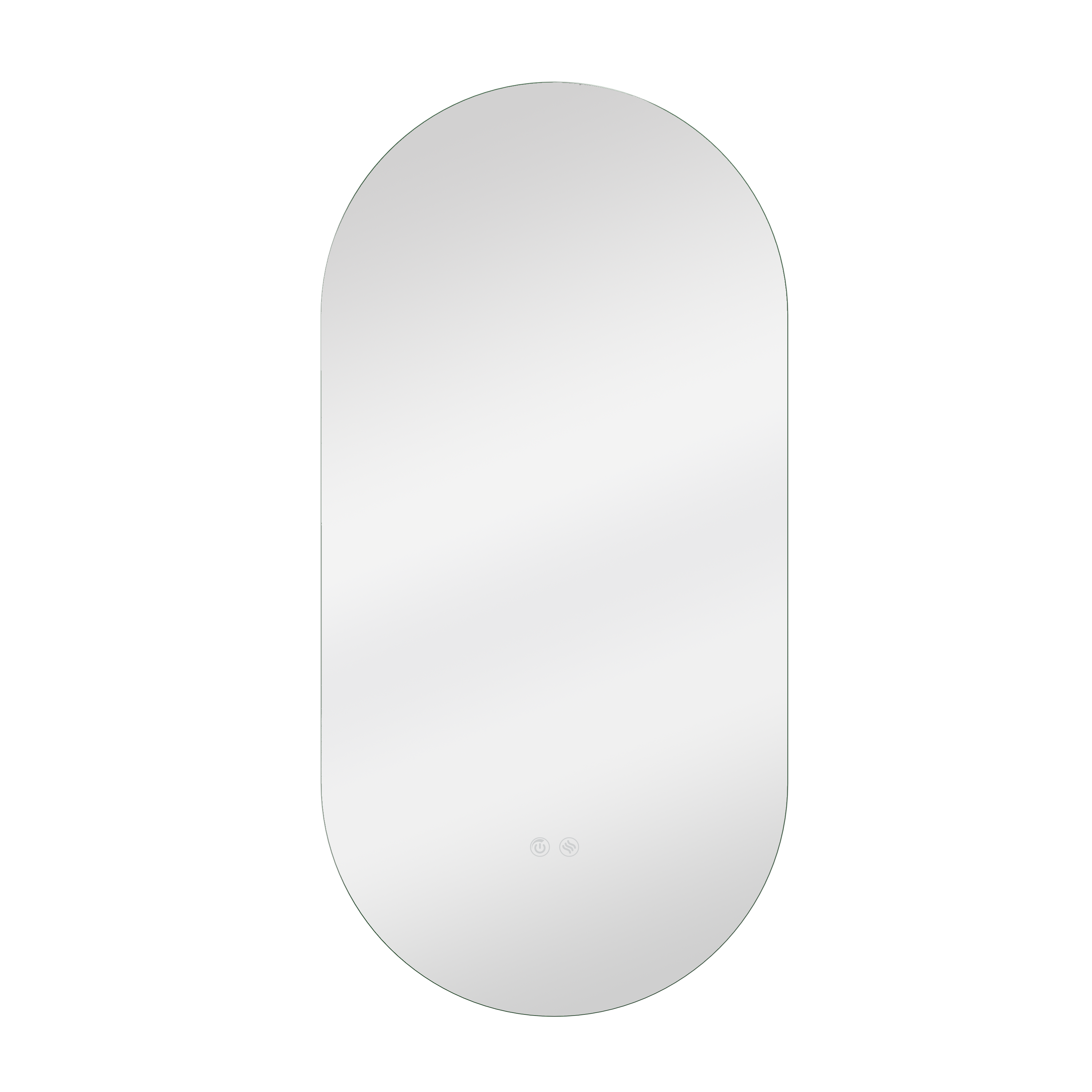 Espejo de baño con luz LED ambiente,  Modern Pill incoloro con antivaho, táctil 40x80cm - 12