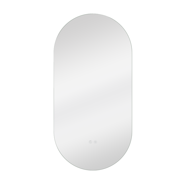 Lustro owalne podświetlane szer. 40 x wys. 80 cm, z funkcją antypara i zmianą natężenia światła Sensea