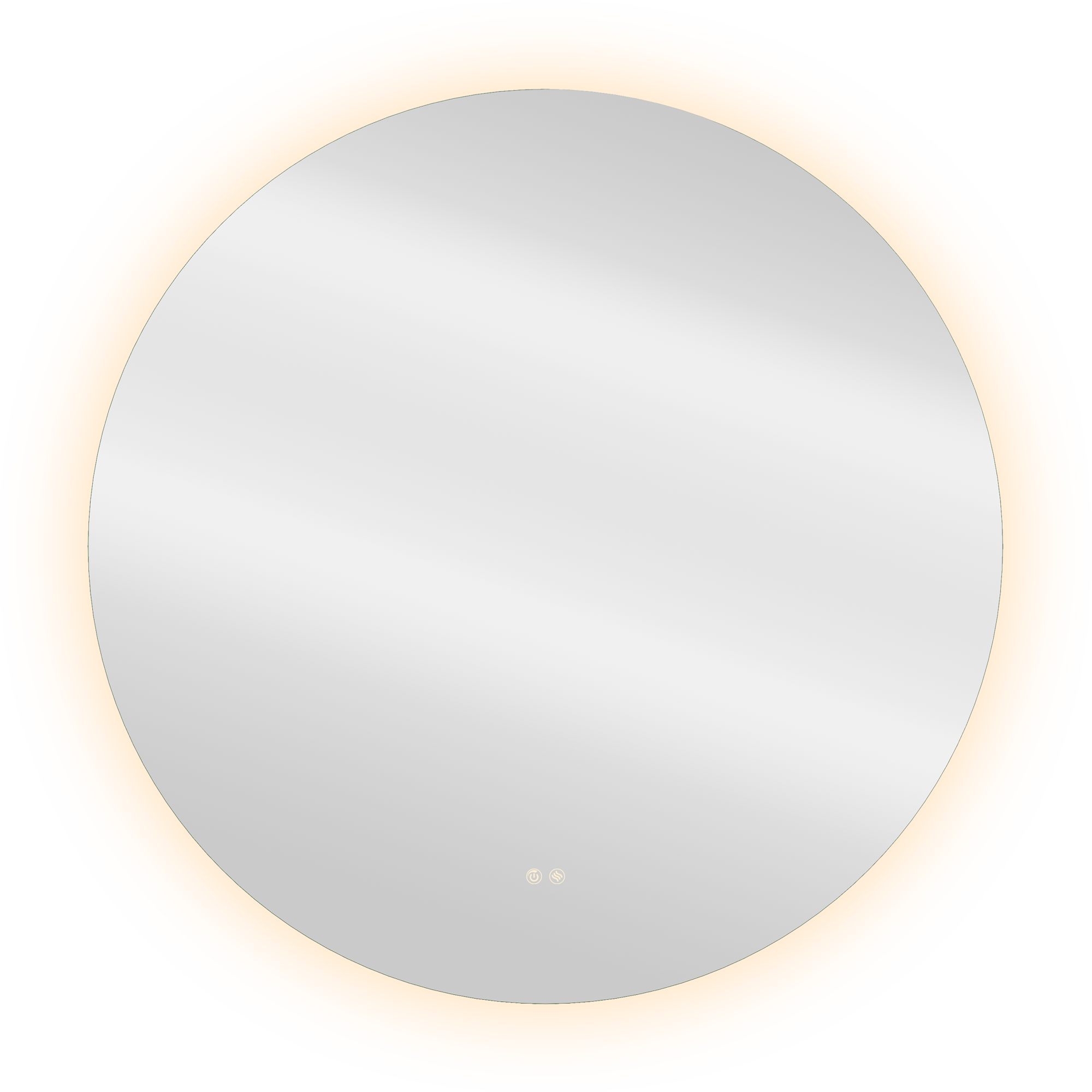 Espejo de baño con luz LED ambiente, Modern round incoloro con antivaho, táctil 100x100 cm - 10