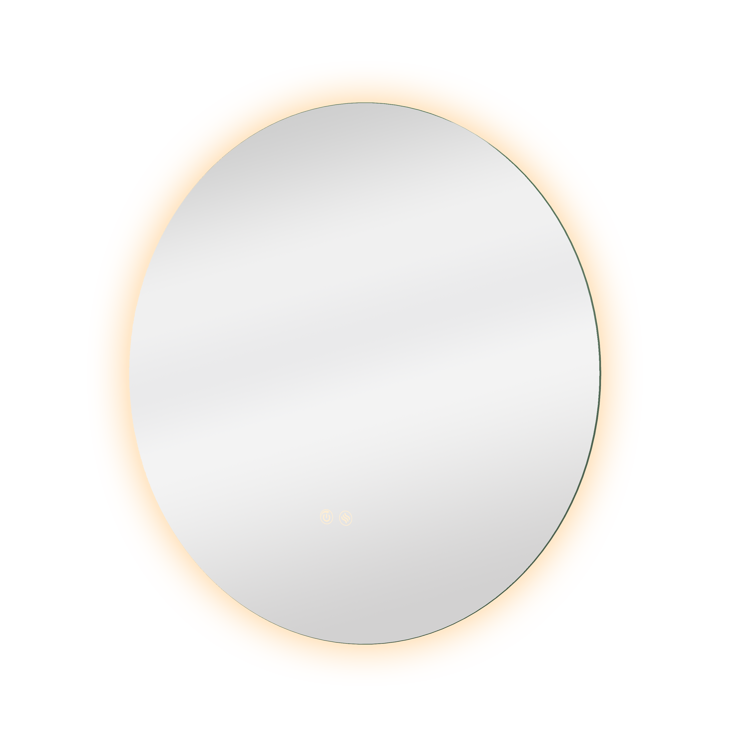 Espejo de baño con luz LED ambiente,  Modern Round incoloro con antivaho, táctil 60cm - 10