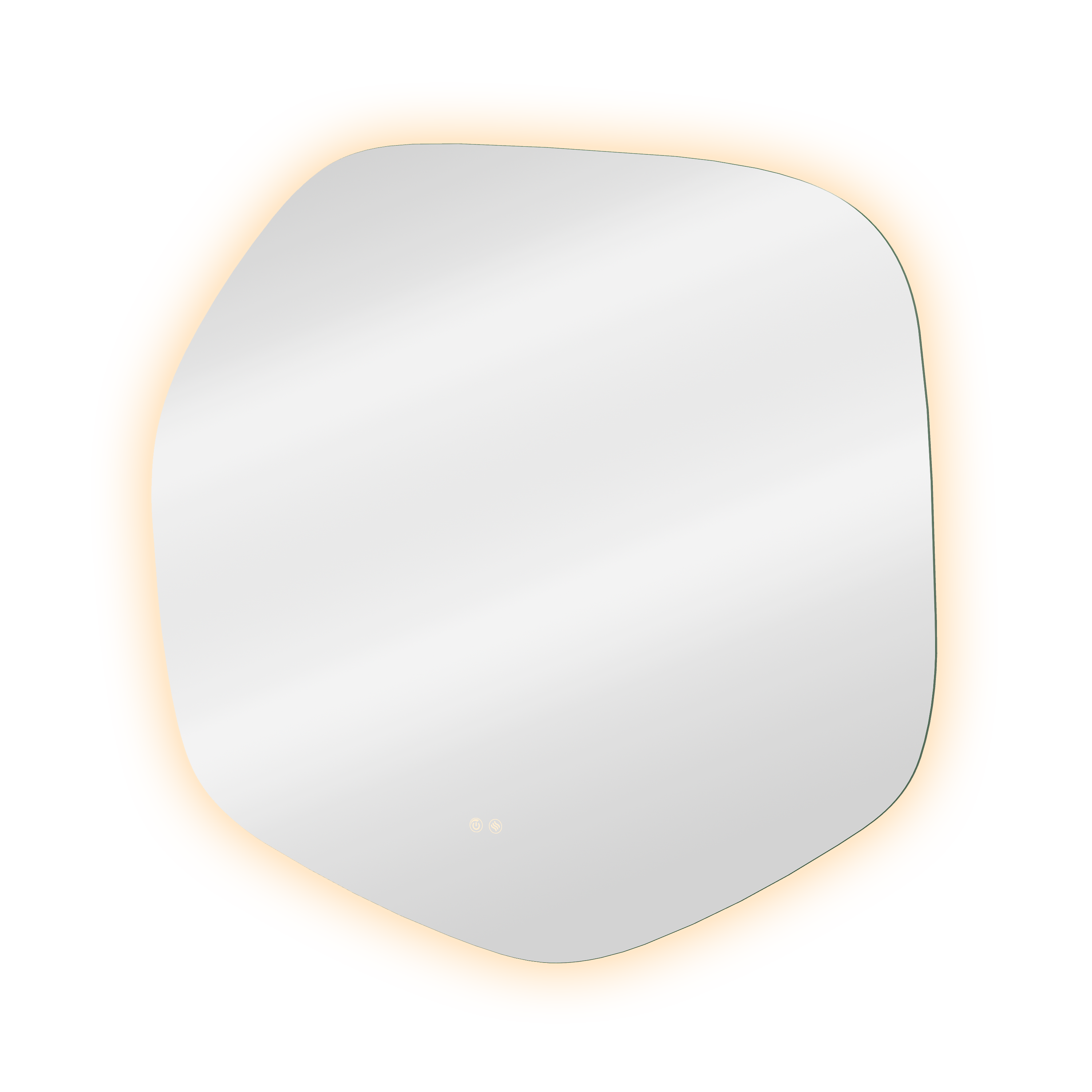 Specchio con illuminazione integrata bagno asimmetrico Meteora SENSEA L 100 x H 90 x P 3 cm grigio / argento - 7