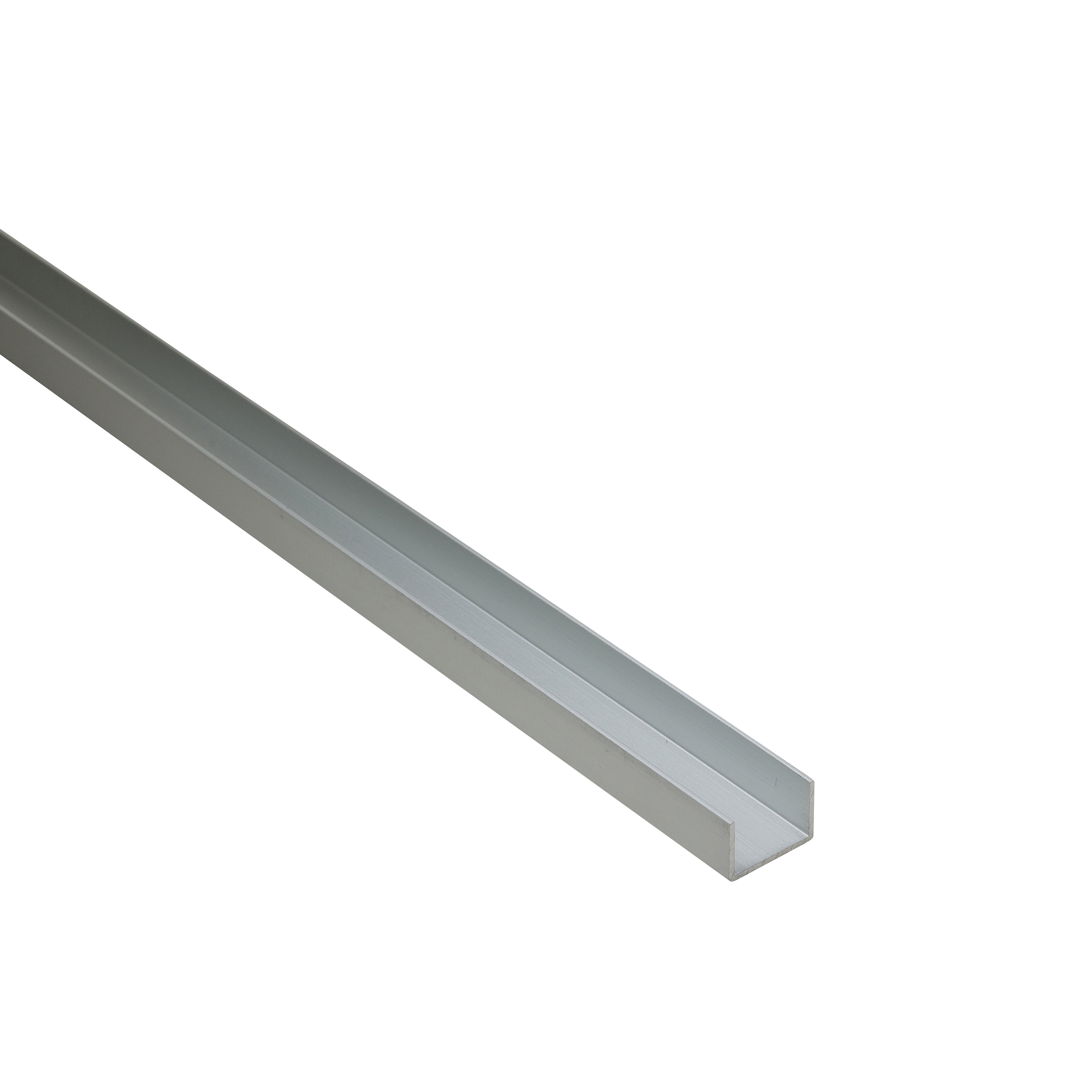 Perfil forma de en U de aluminio plata, Alt. 10 x An.10 x L.2500 mm - 3