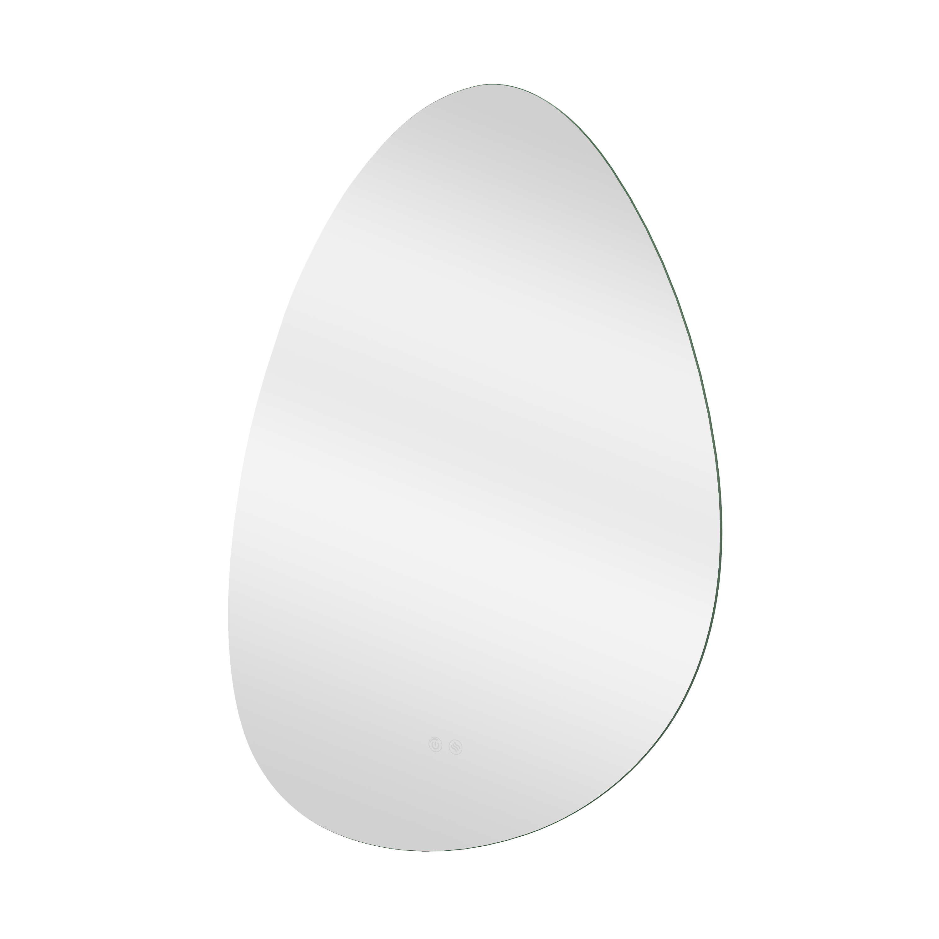 Specchio con illuminazione integrata bagno irregolare SENSEA L 60 x H 80 x P 3 cm grigio / argento - 8