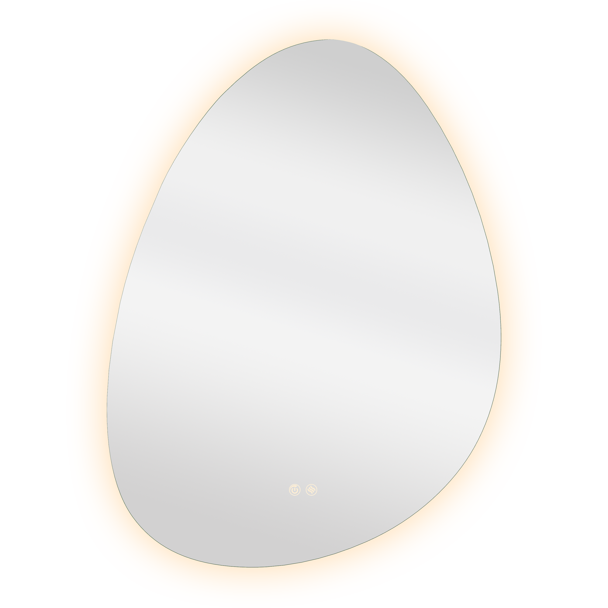 Specchio con illuminazione integrata bagno irregolare SENSEA L 60 x H 80 x P 3 cm grigio / argento - 7