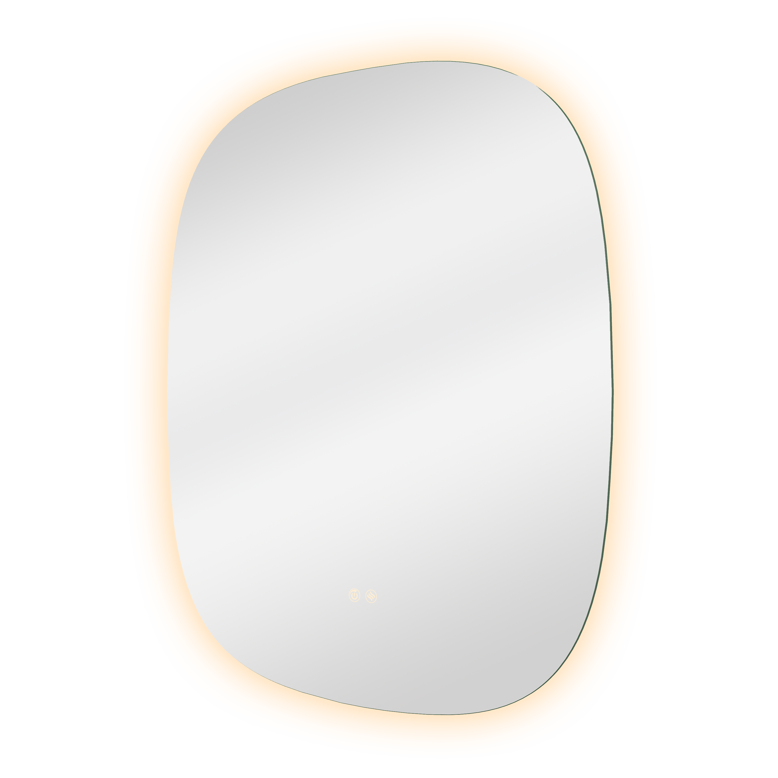 Miroir lumineux ovale l.65 x H.80 cm Modern, anti-buée, variateur intensité - 5