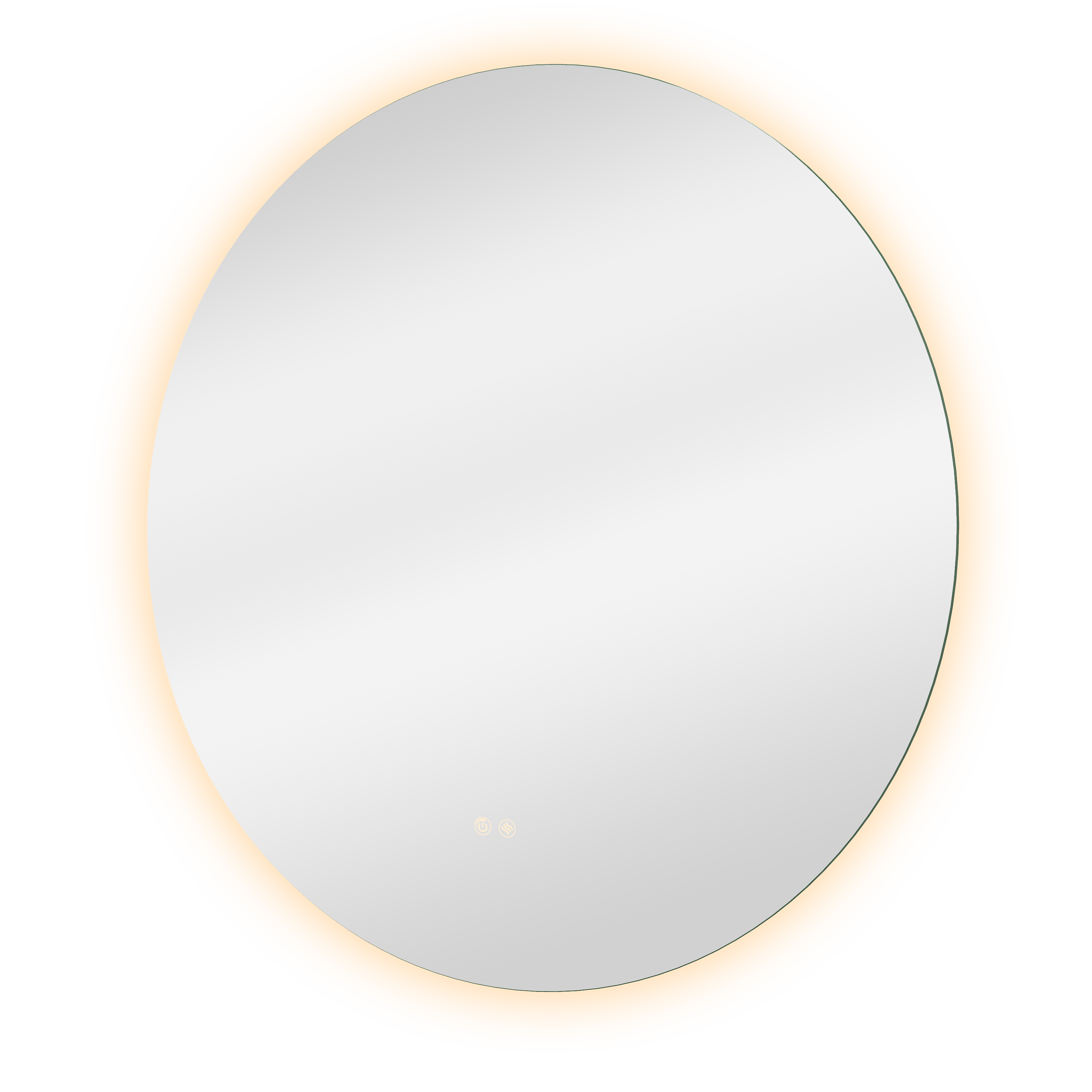 Specchio con illuminazione integrata bagno tondo Modern SENSEA L 80 x H 80 x P 3 cm grigio / argento - 6