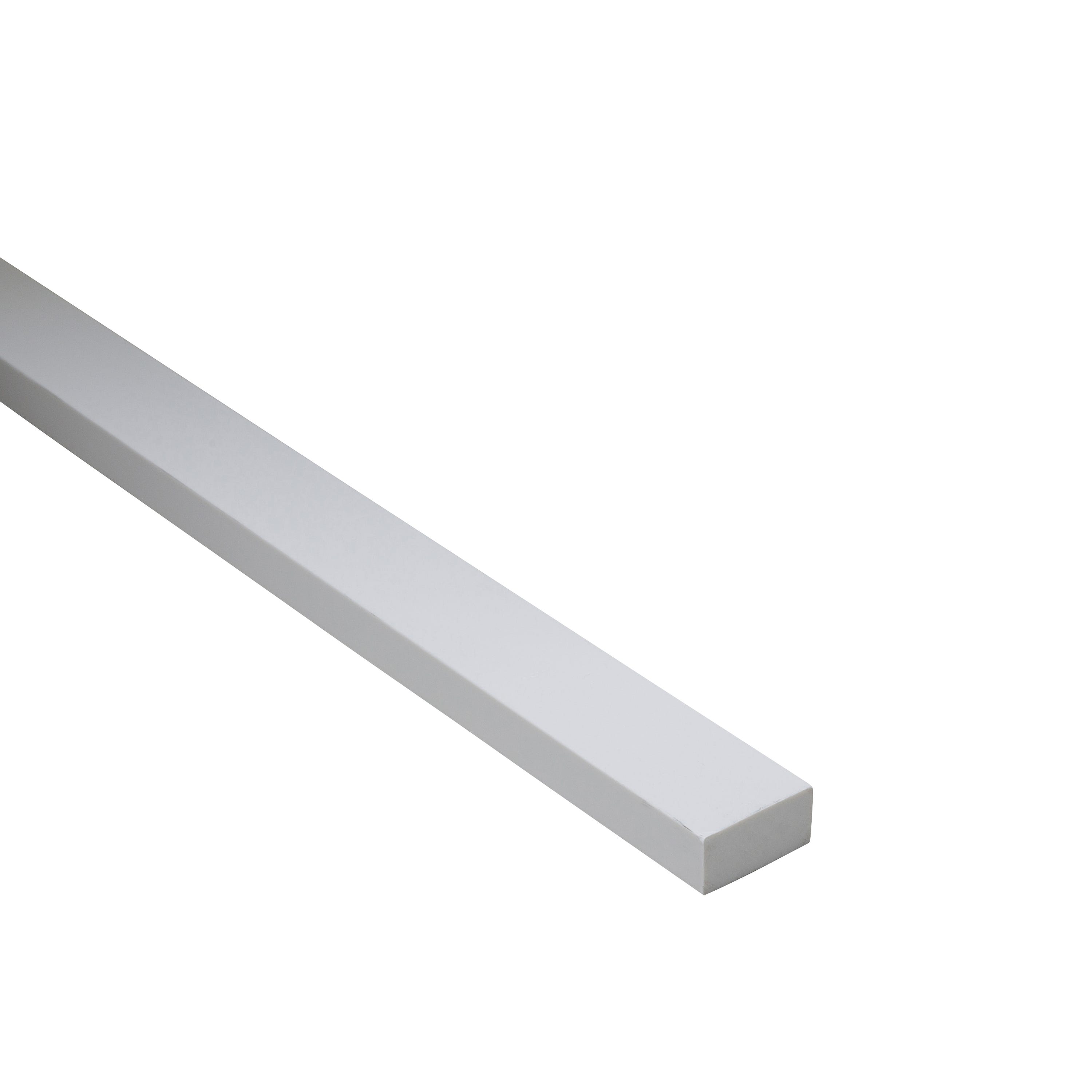 Tube rectangle plein pvc blanc mat STANDERS, H.20 x l.10 x Ep.10 mm, L ...