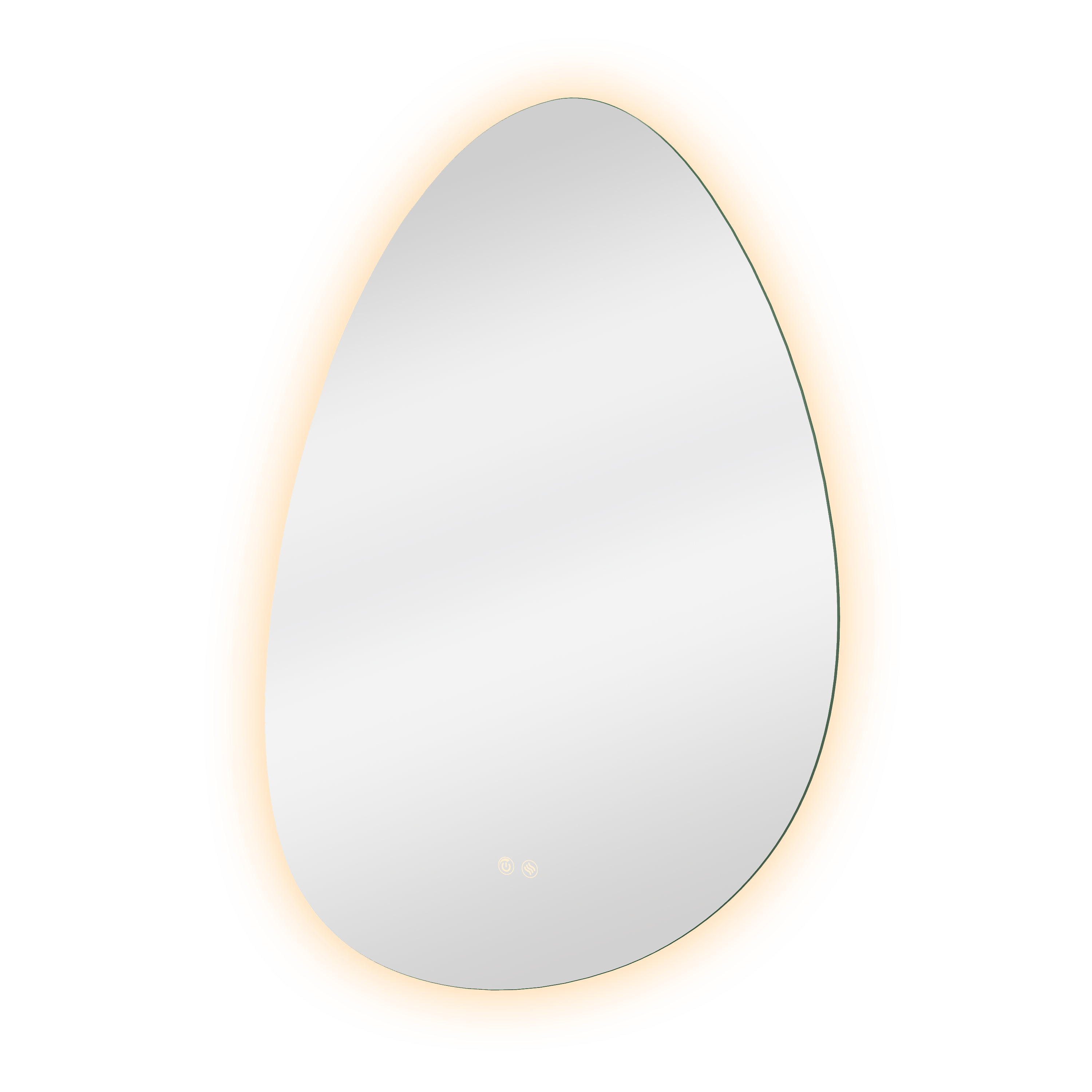 Specchio con illuminazione integrata bagno irregolare SENSEA L 60 x H 80 x P 3 cm grigio / argento - 6