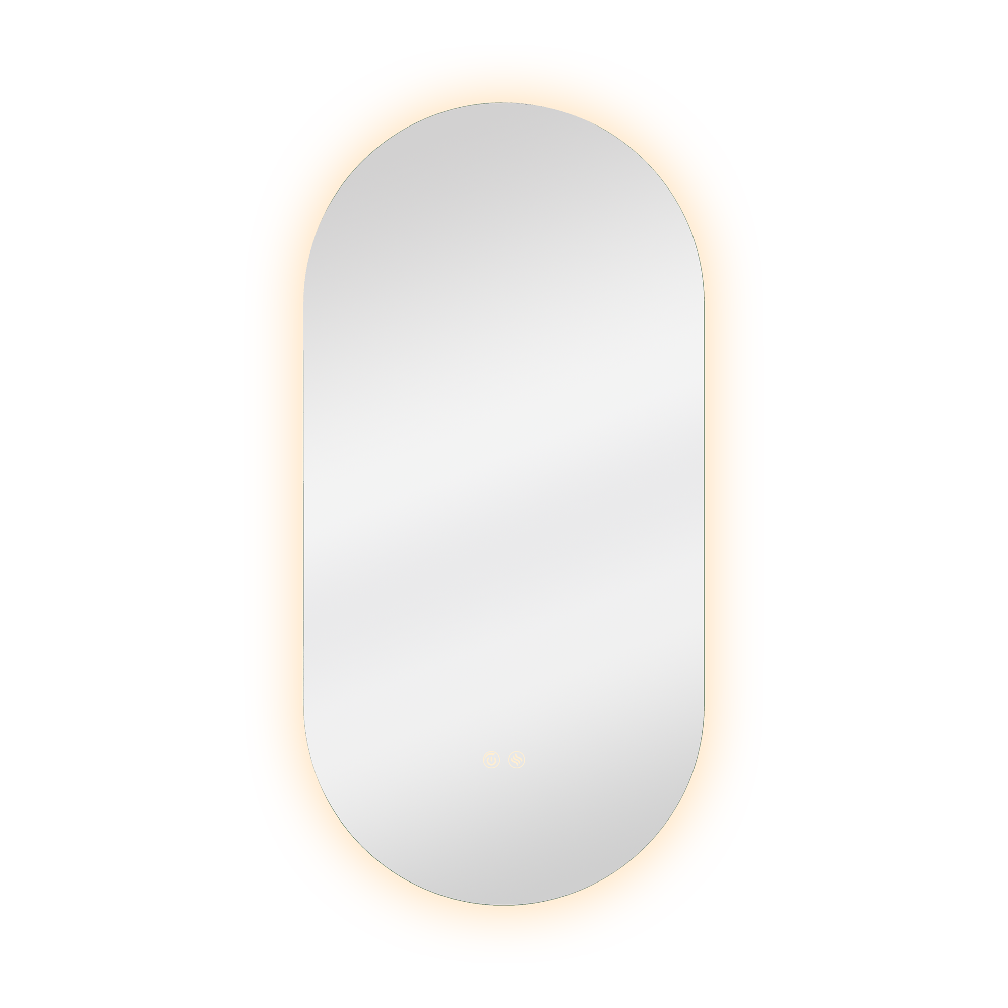 Espejo de baño con luz LED ambiente,  Modern Pill incoloro con antivaho, táctil 40x80cm - 3