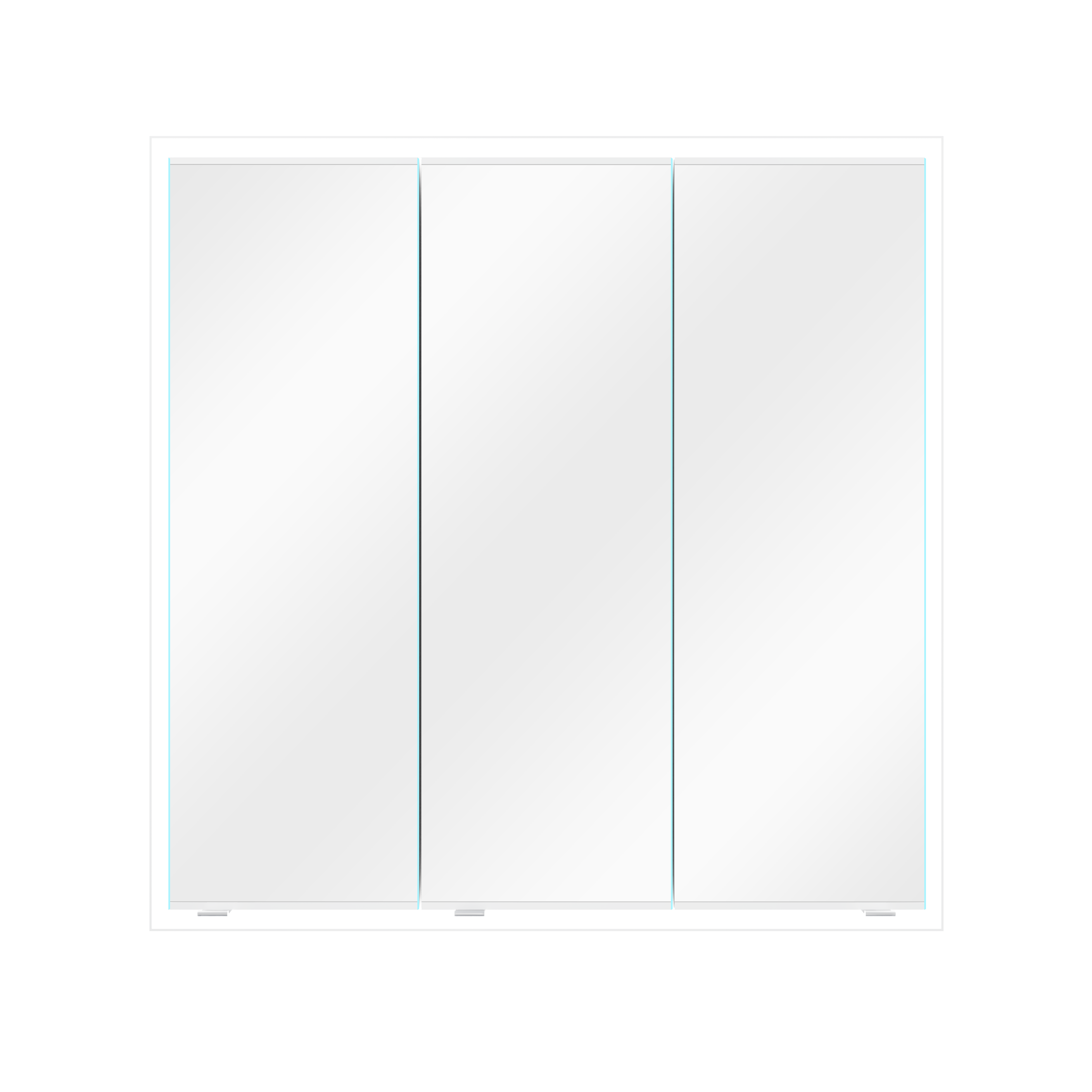 Specchio Contenitore Remix Con Illuminazione Remix SENSEA bianco L 80 x H 80 x P 16.9 cm - 11
