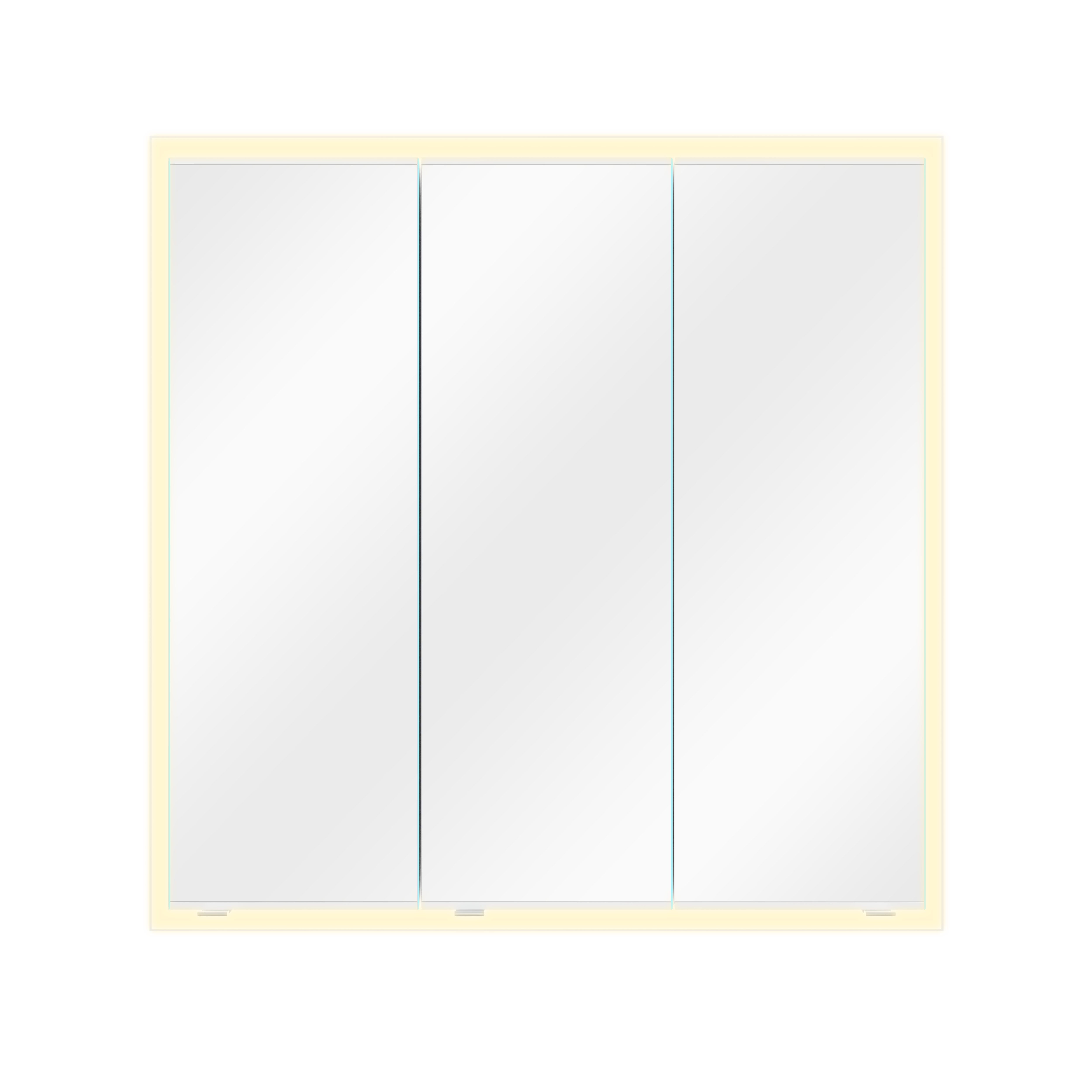 Specchio Contenitore Remix Con Illuminazione Remix SENSEA bianco L 80 x H 80 x P 16.9 cm - 9