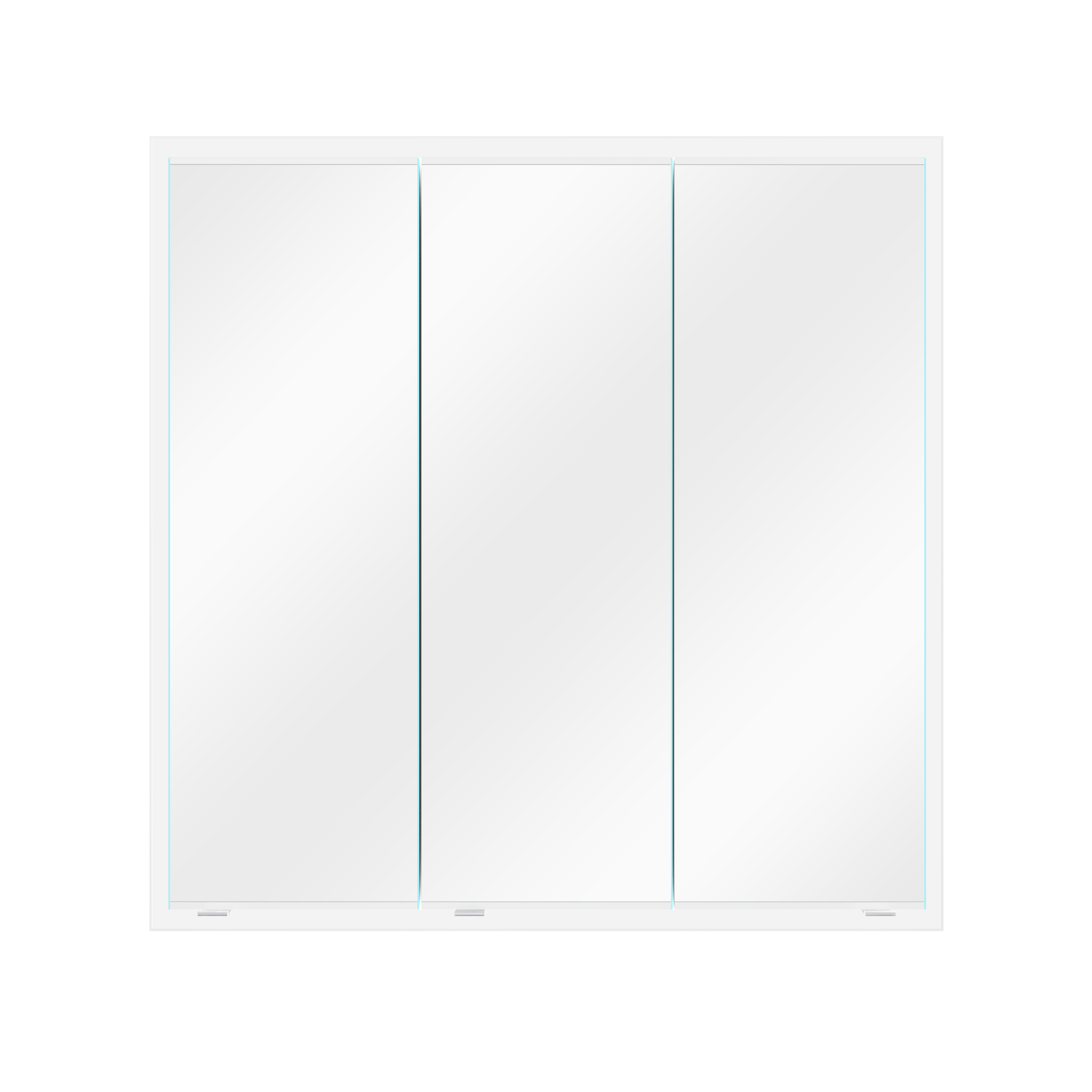 Specchio Contenitore Remix Con Illuminazione Remix SENSEA bianco L 80 x H 80 x P 16.9 cm - 7