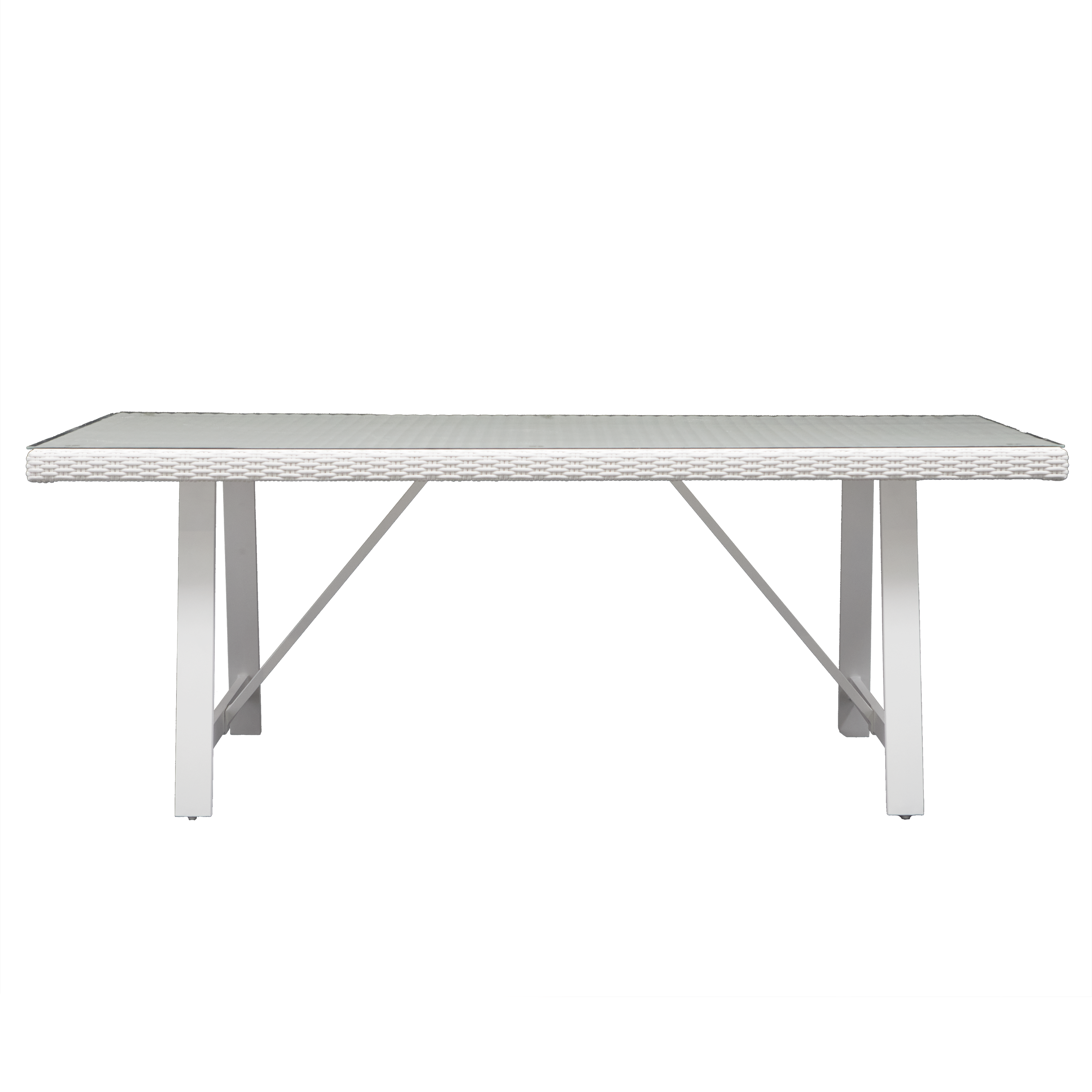 Mesa de jardín NATERIAL Luma de aluminio blanco de 101.5 x 75 x 201.5 cm - 6