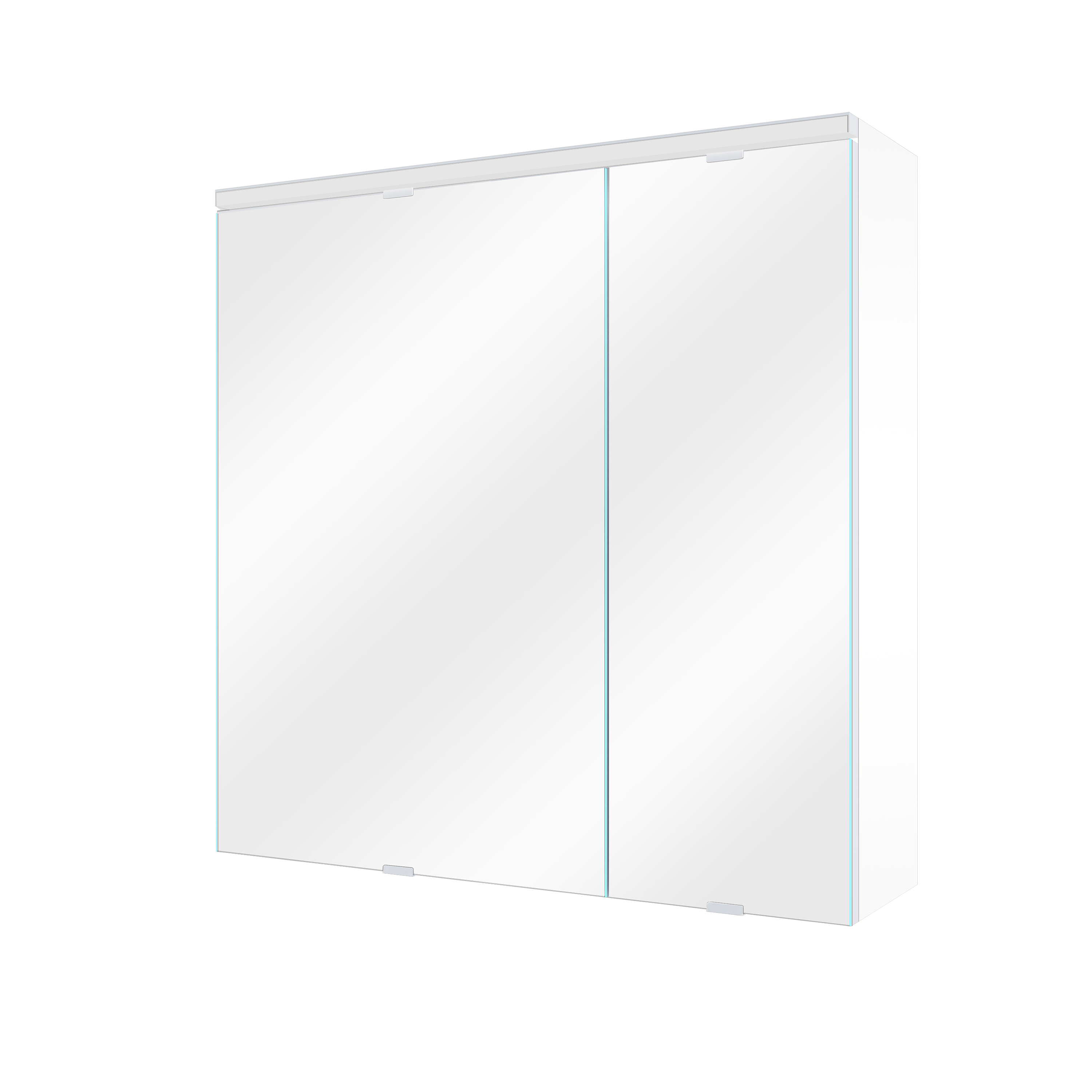 Specchio Contenitore Con Illuminazione Essential SENSEA bianco L 60 x H 60 x P 17 cm - 8