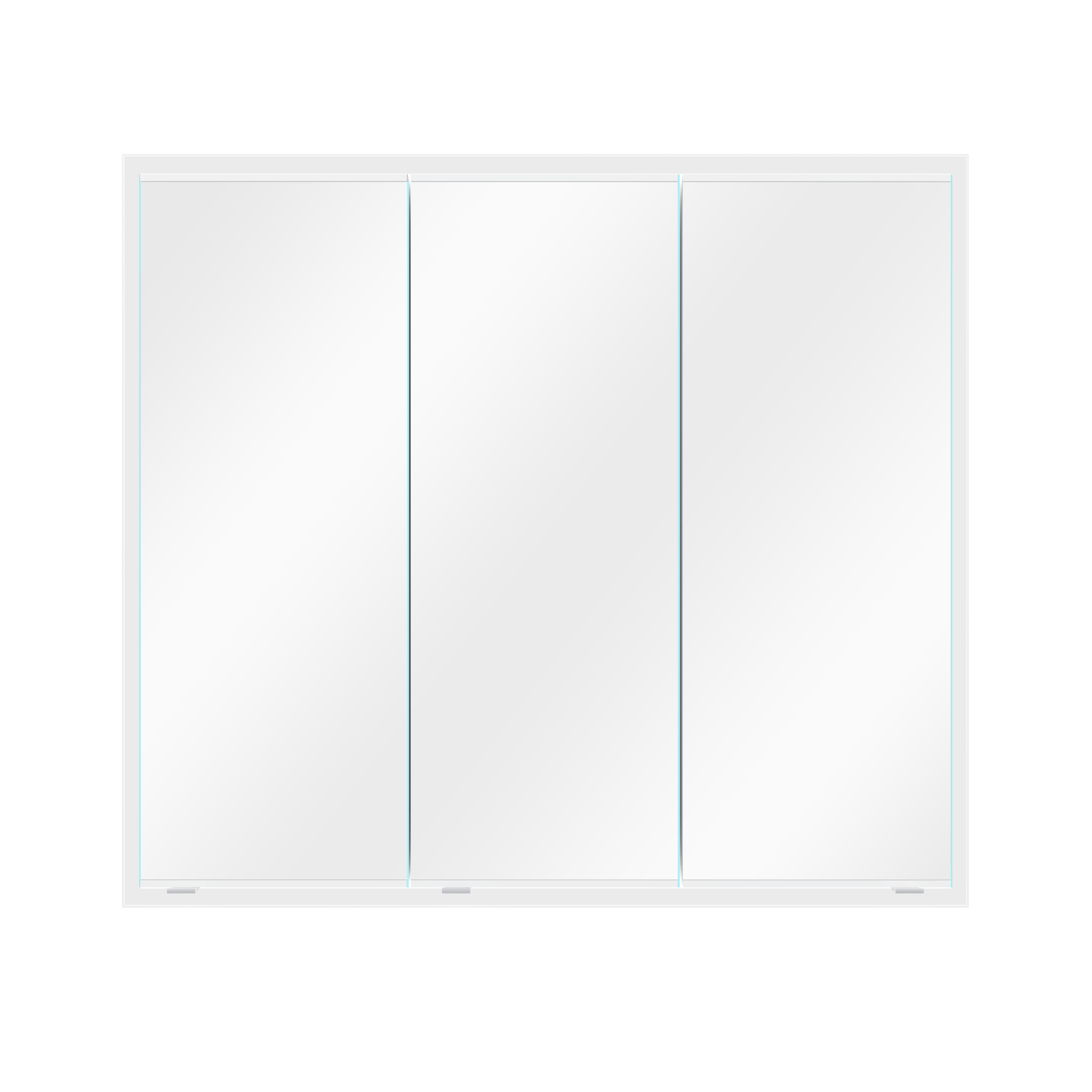 Armoire led 3p de toilette lumineuse l. 90 cm H. 80 cm P. 16.9 cm, chromé Remix - 5