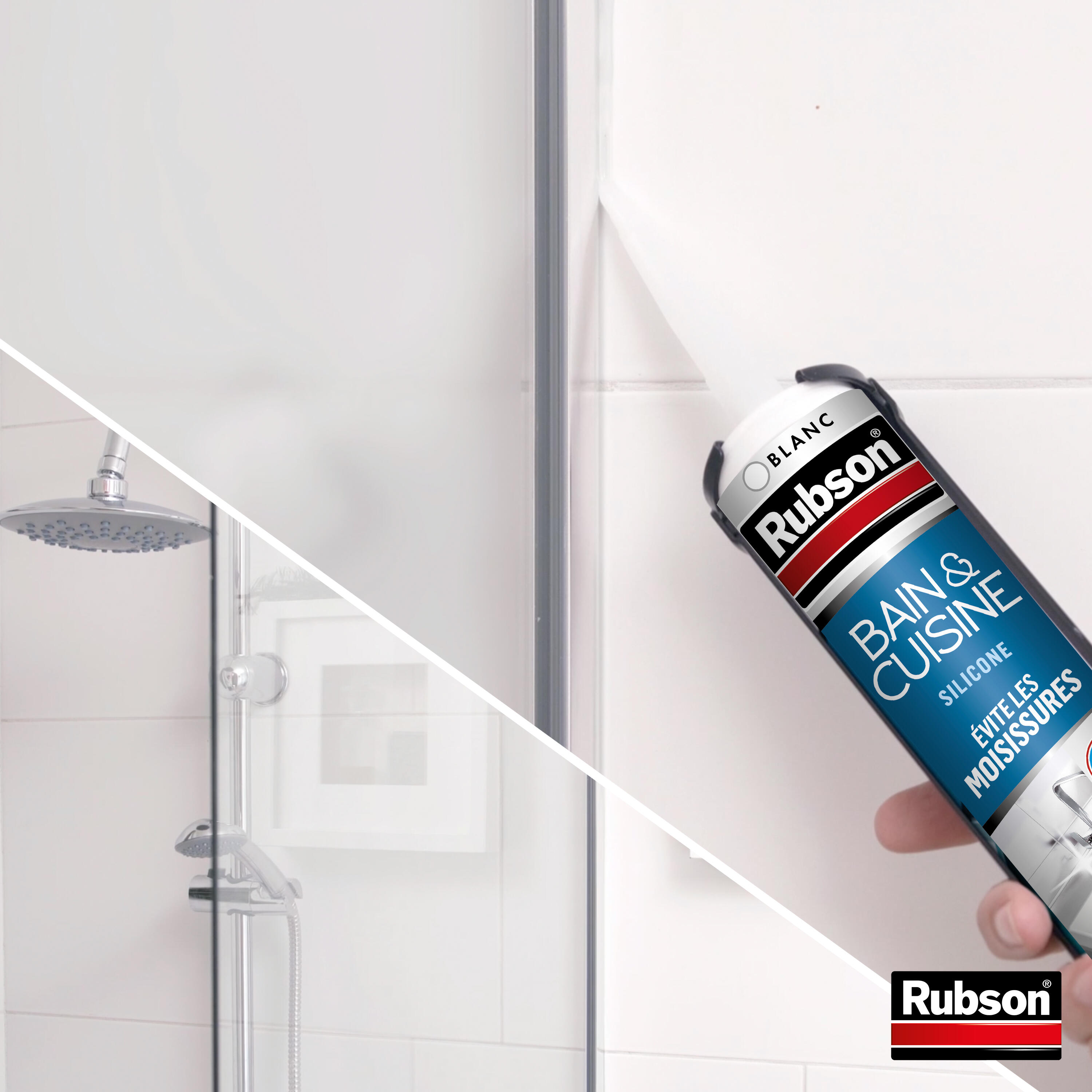 Silicone Bain et cuisine RUBSON blanc, 560 ml - 5