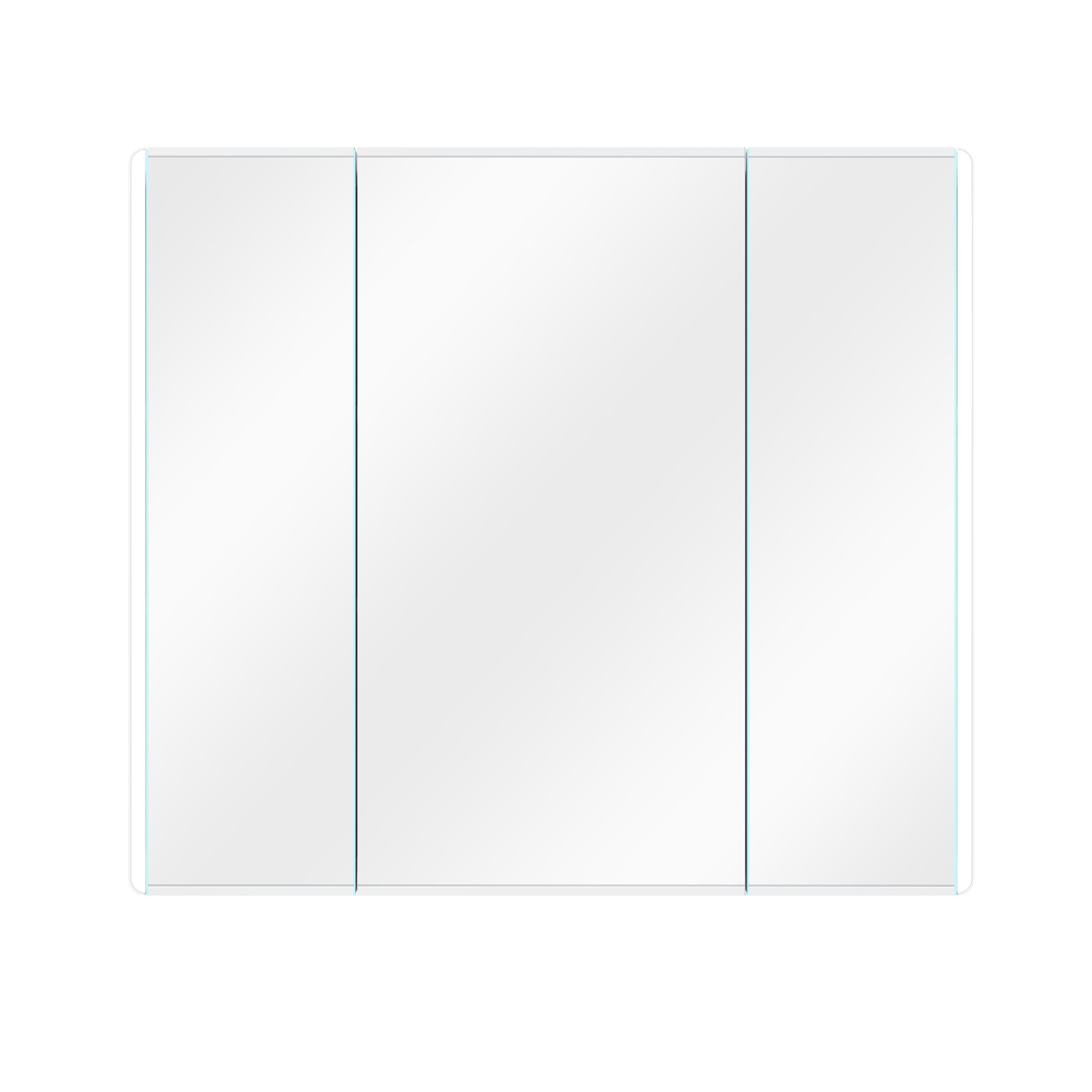 Specchio Contenitore Con Illuminazione Easy SENSEA bianco L 80 x H 70.7 x P 16 cm - 7