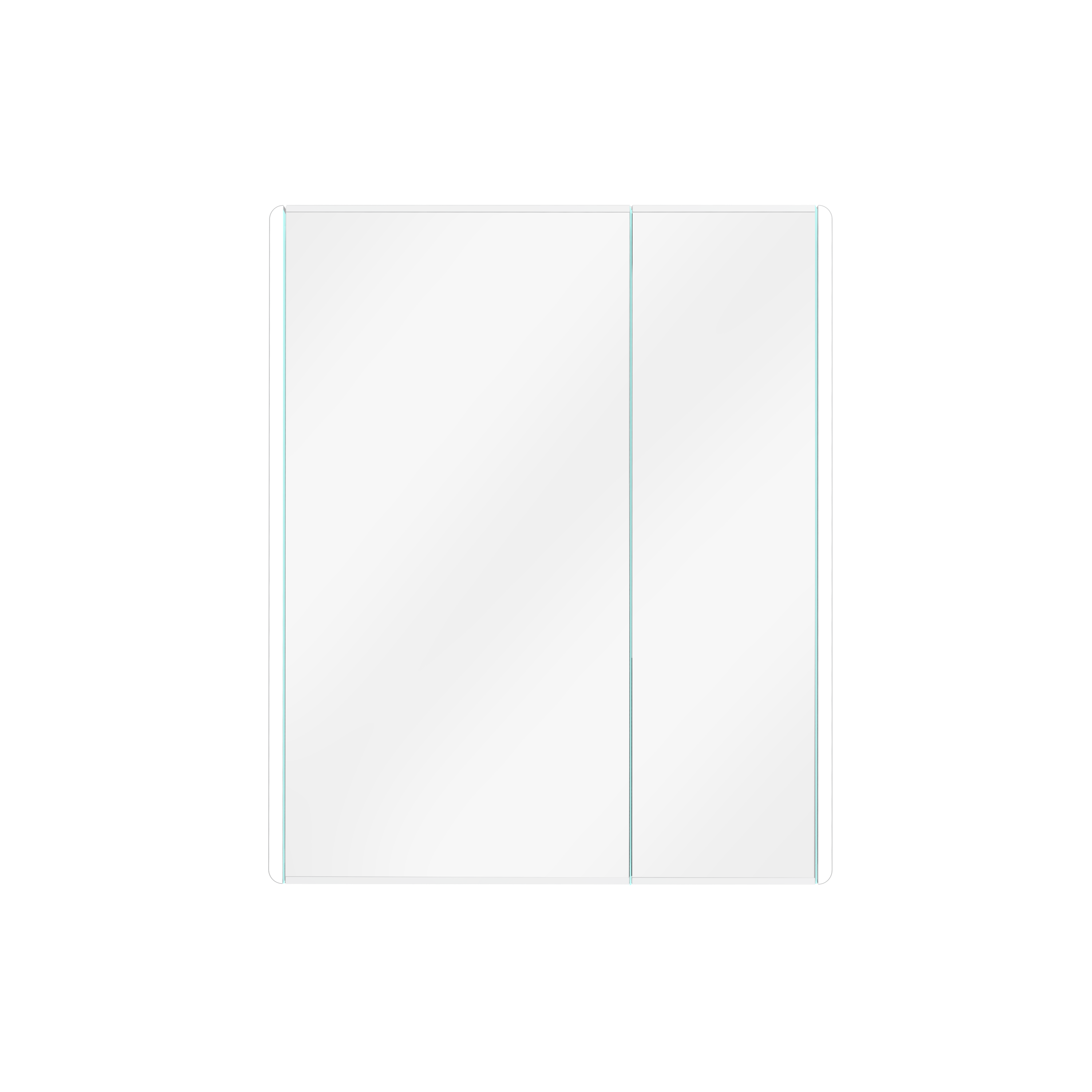 Armoire lumineuse 2p l. 60.2 cm H. 70.7 cm P. 16 cm, blanc mat Easy, variateur - 10